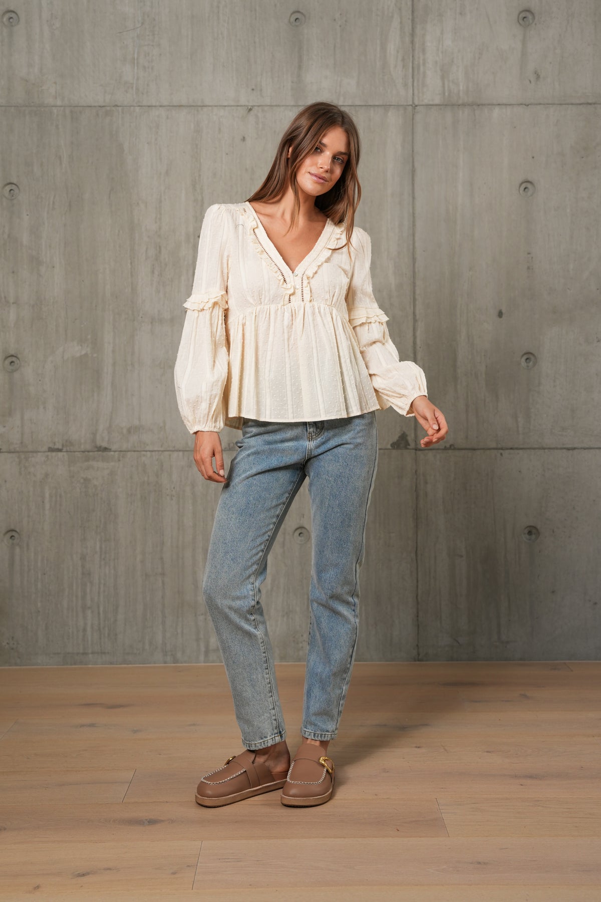 AYLA BLOUSE - BUTTER