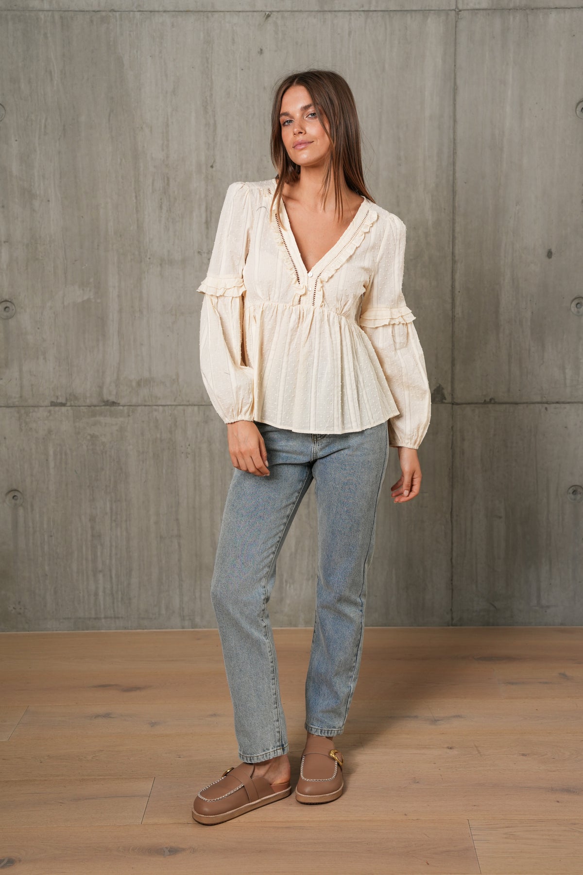 AYLA BLOUSE - BUTTER