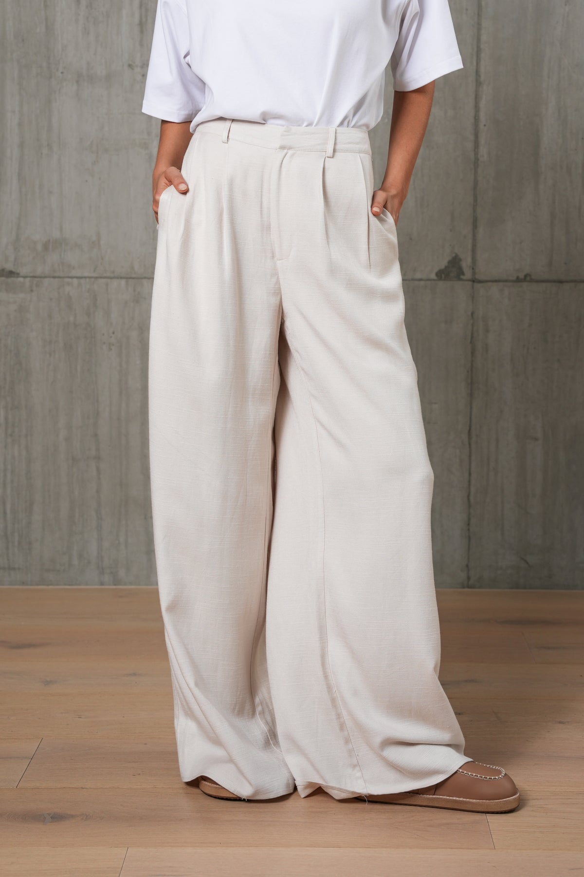 SADIE LINEN PANTS - OAT