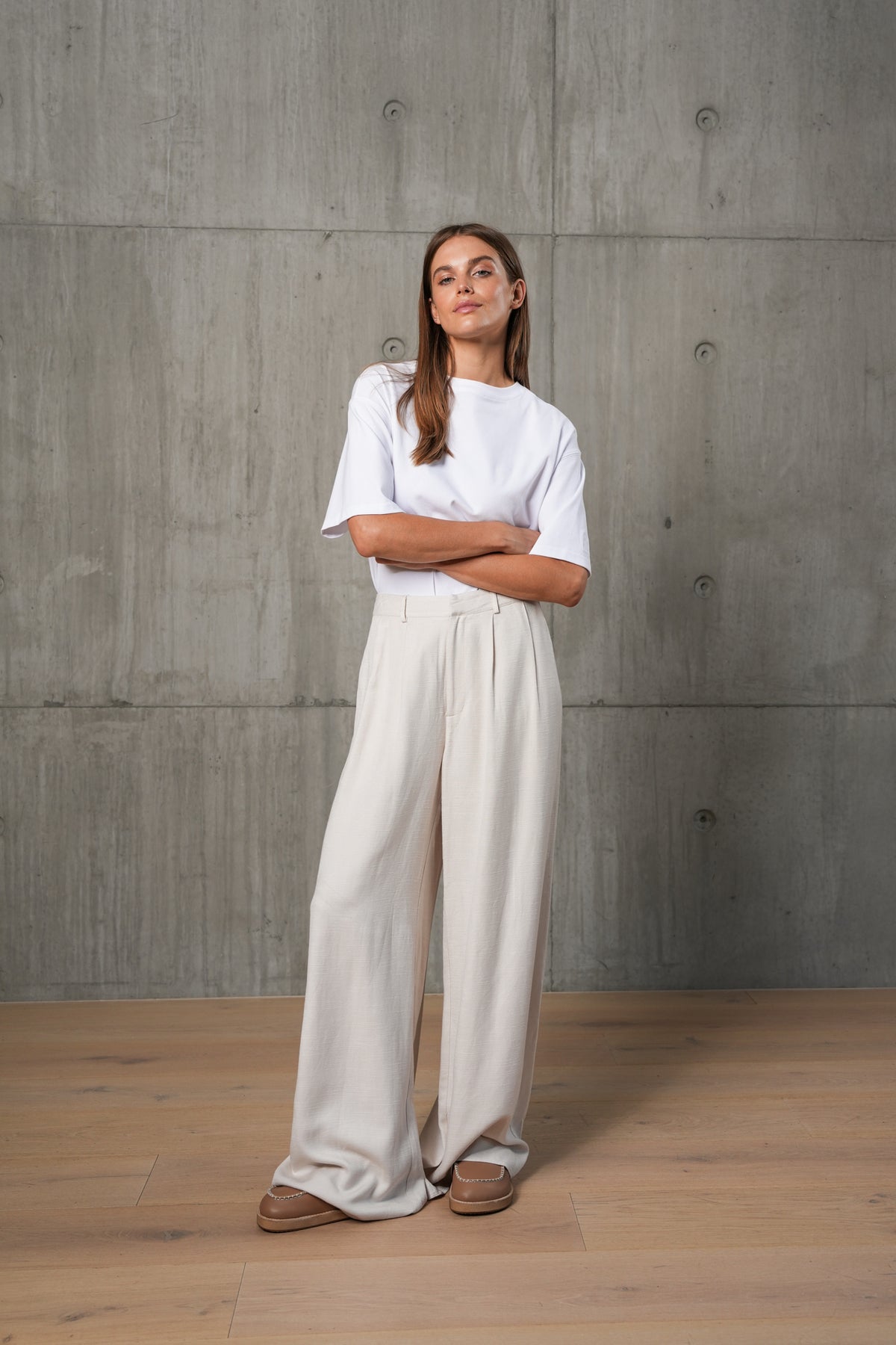 SADIE LINEN PANTS - OAT