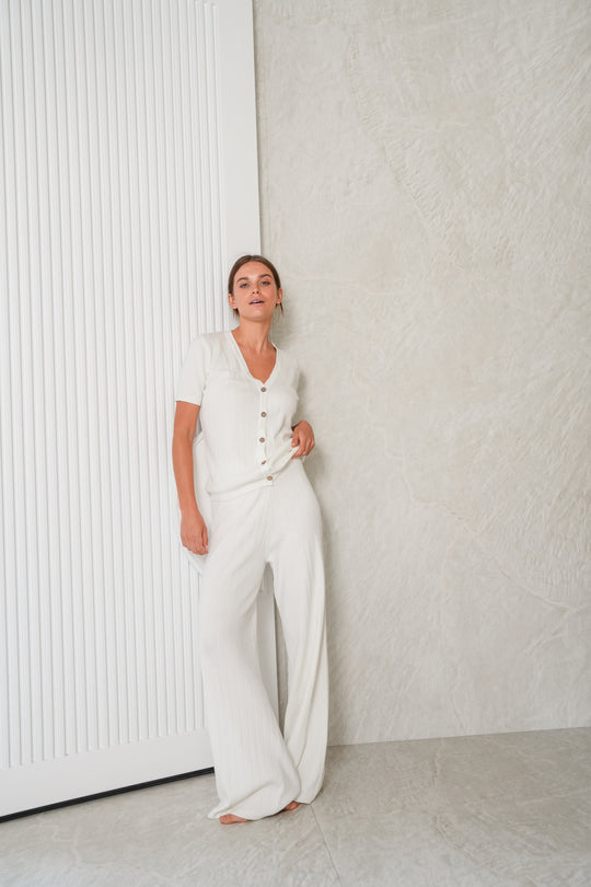 NADIA KNIT PANT - IVORY