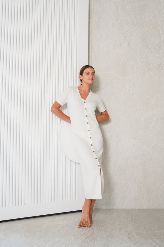 VIENNA KNIT DRESS - IVORY