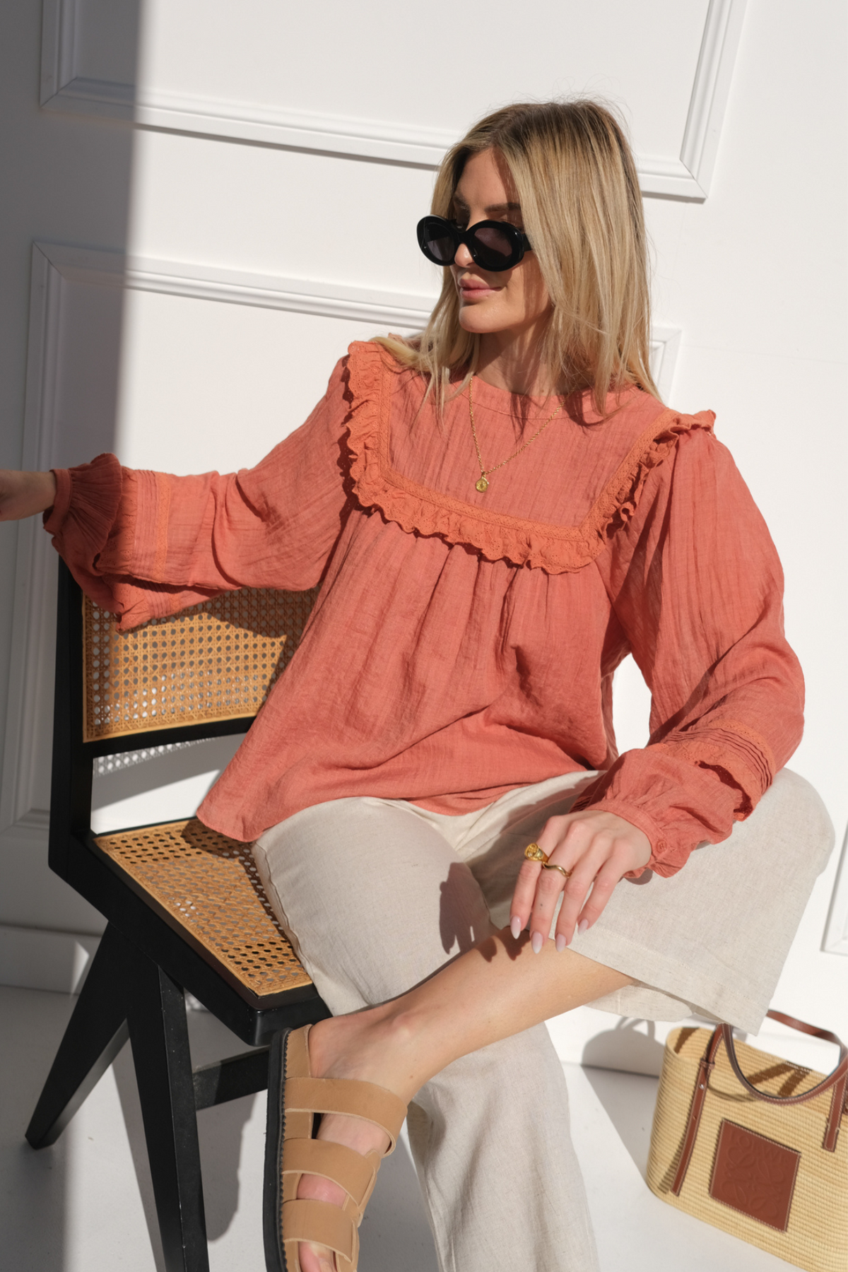 SOPHIA BLOUSE - RUST