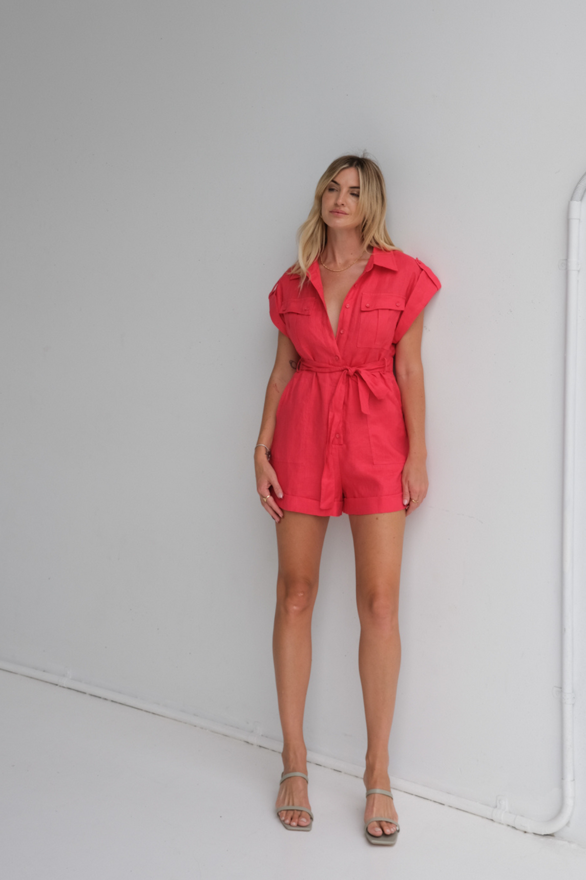 ADDISON PLAYSUIT - SCARLET