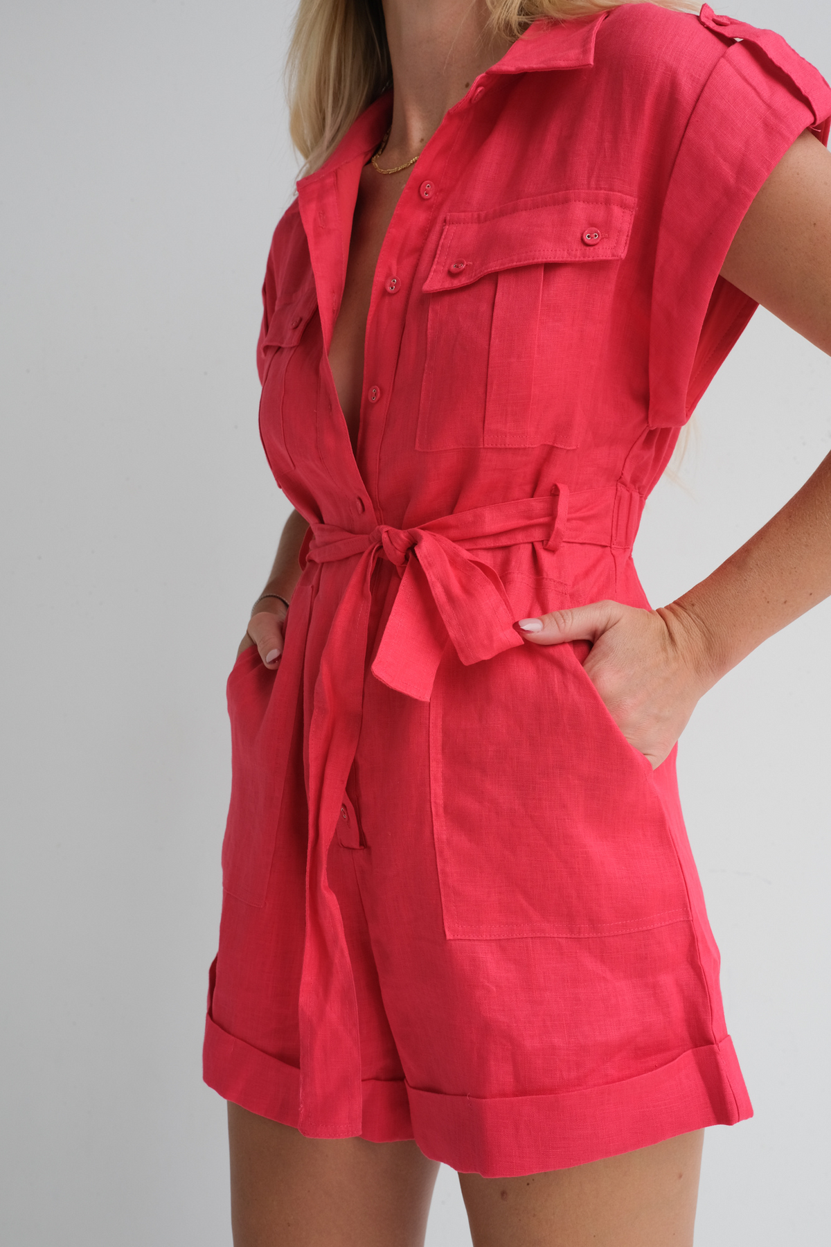 ADDISON PLAYSUIT - SCARLET