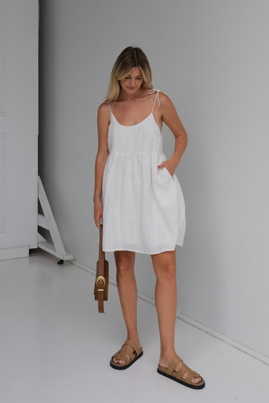 EVERLY MINI DRESS - WHITE