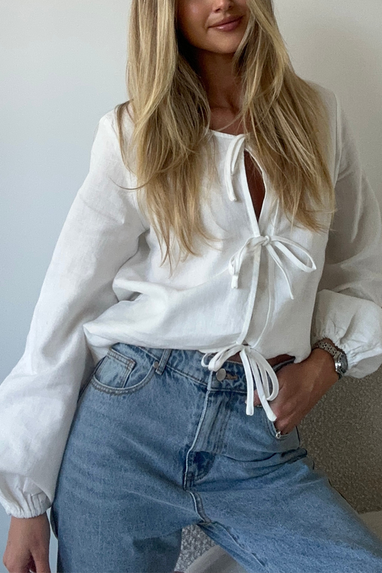 MEGAN BLOUSE - WHITE
