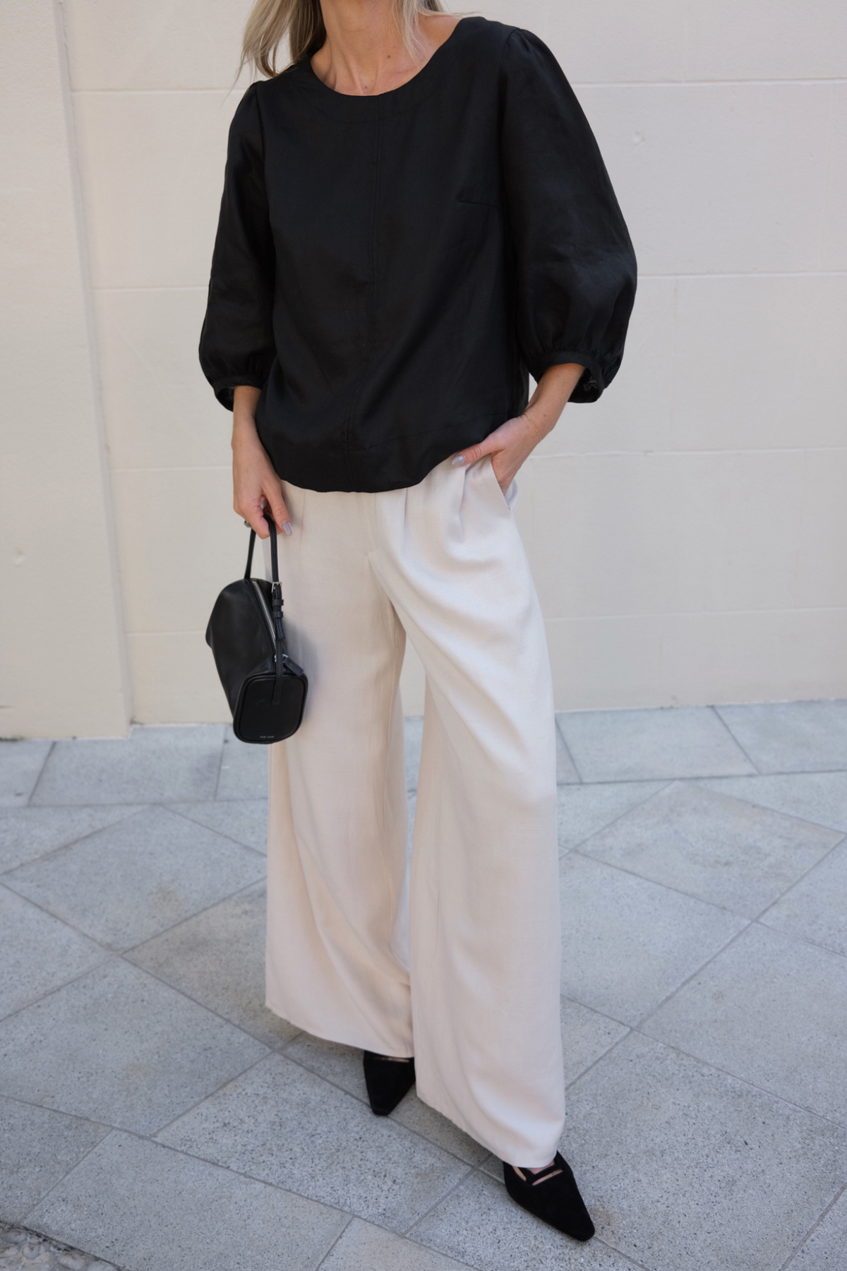 WILLOW BLOUSE -  BLACK