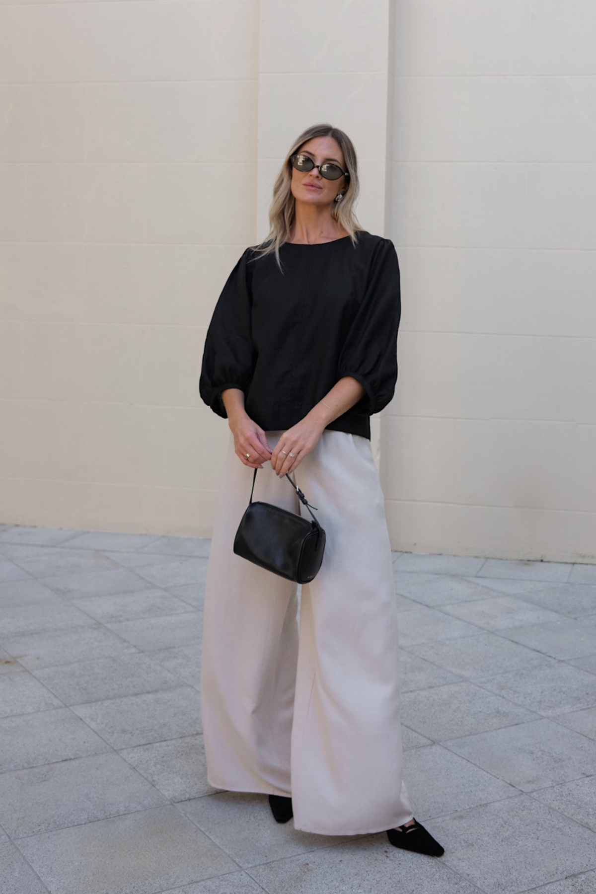 WILLOW BLOUSE -  BLACK