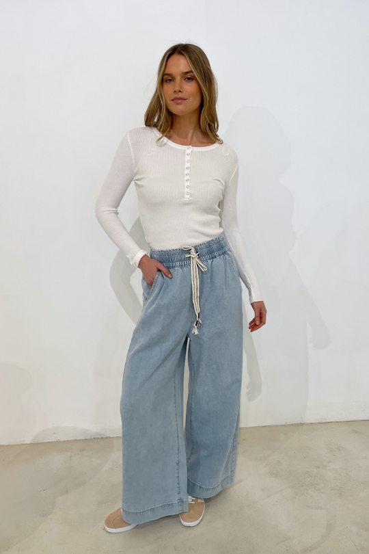 CHARLI PANTS - BLUE DENIM