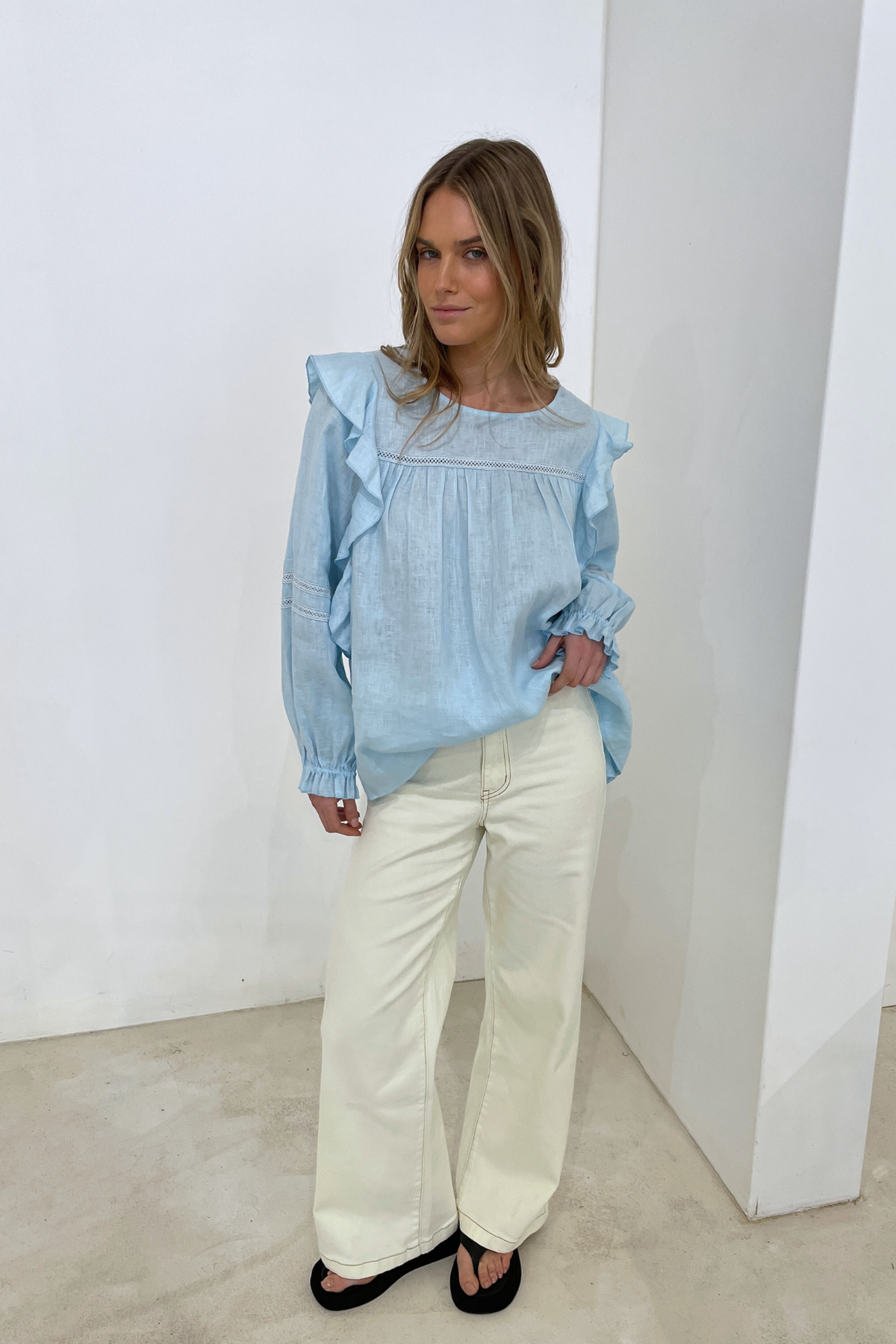 ALYSE BLOUSE- BABY BLUE