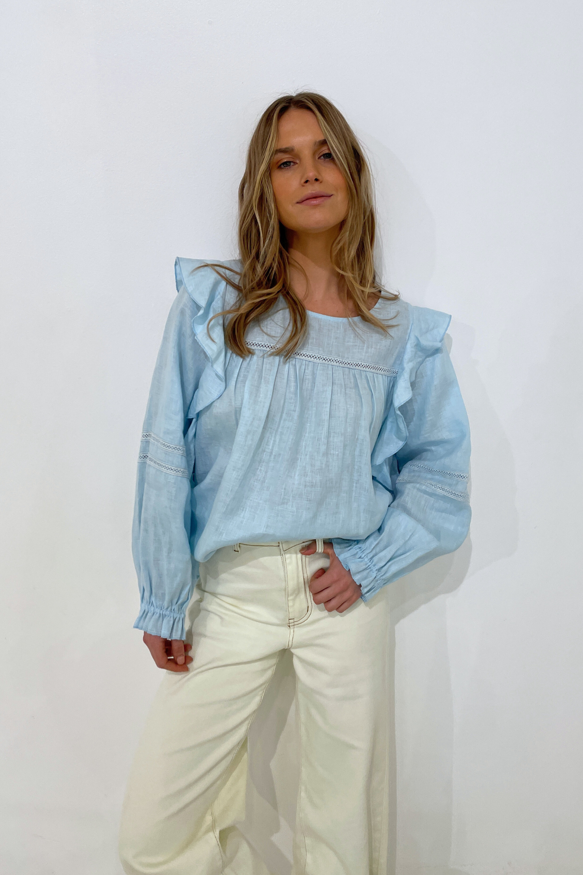 ALYSE BLOUSE- BABY BLUE