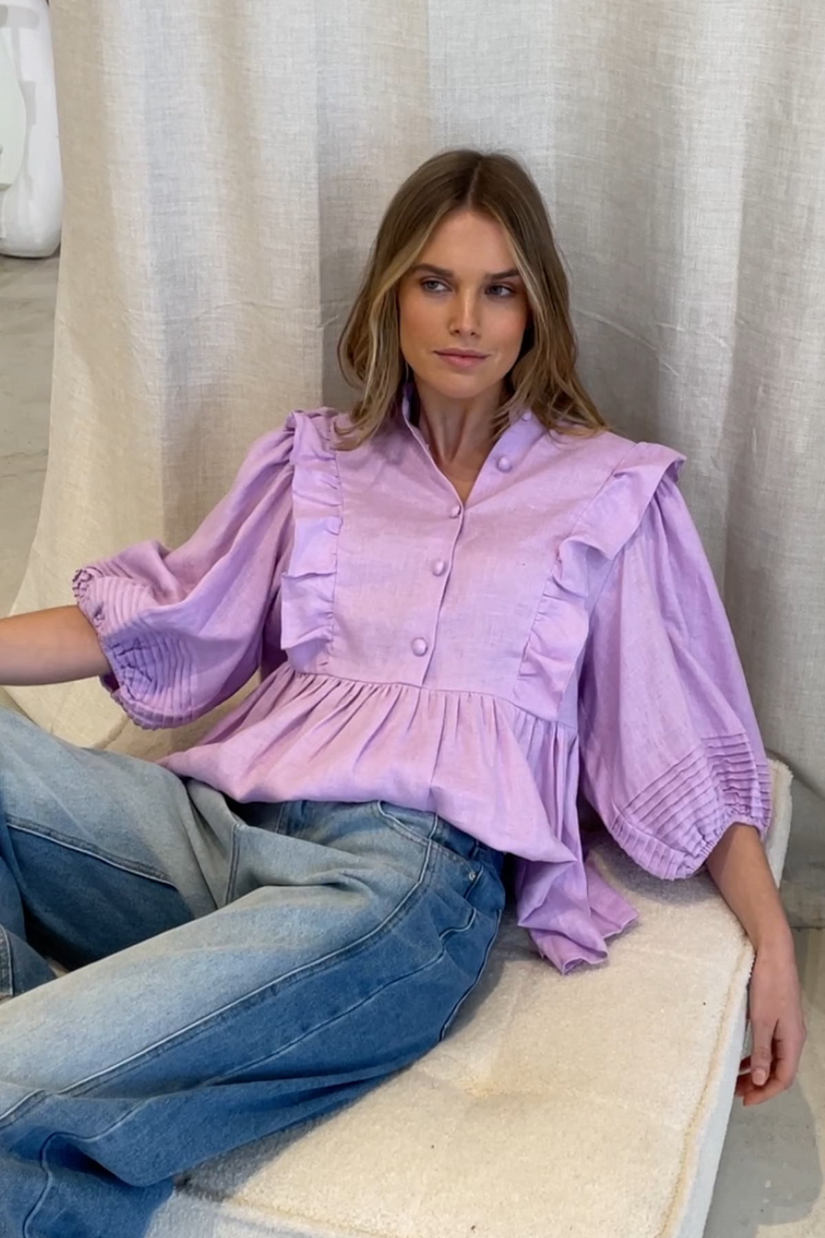 HOLLIE BLOUSE - LILAC
