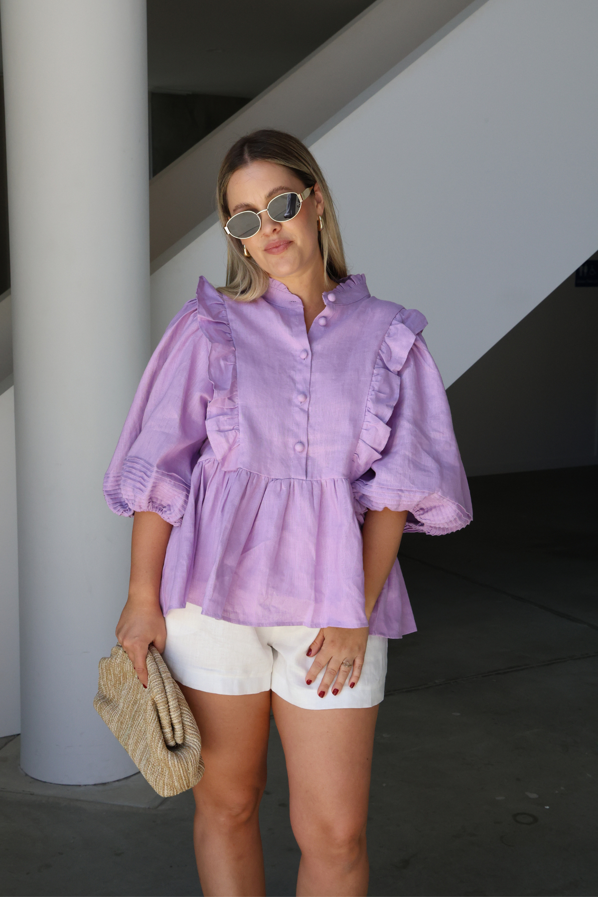HOLLIE BLOUSE - LILAC