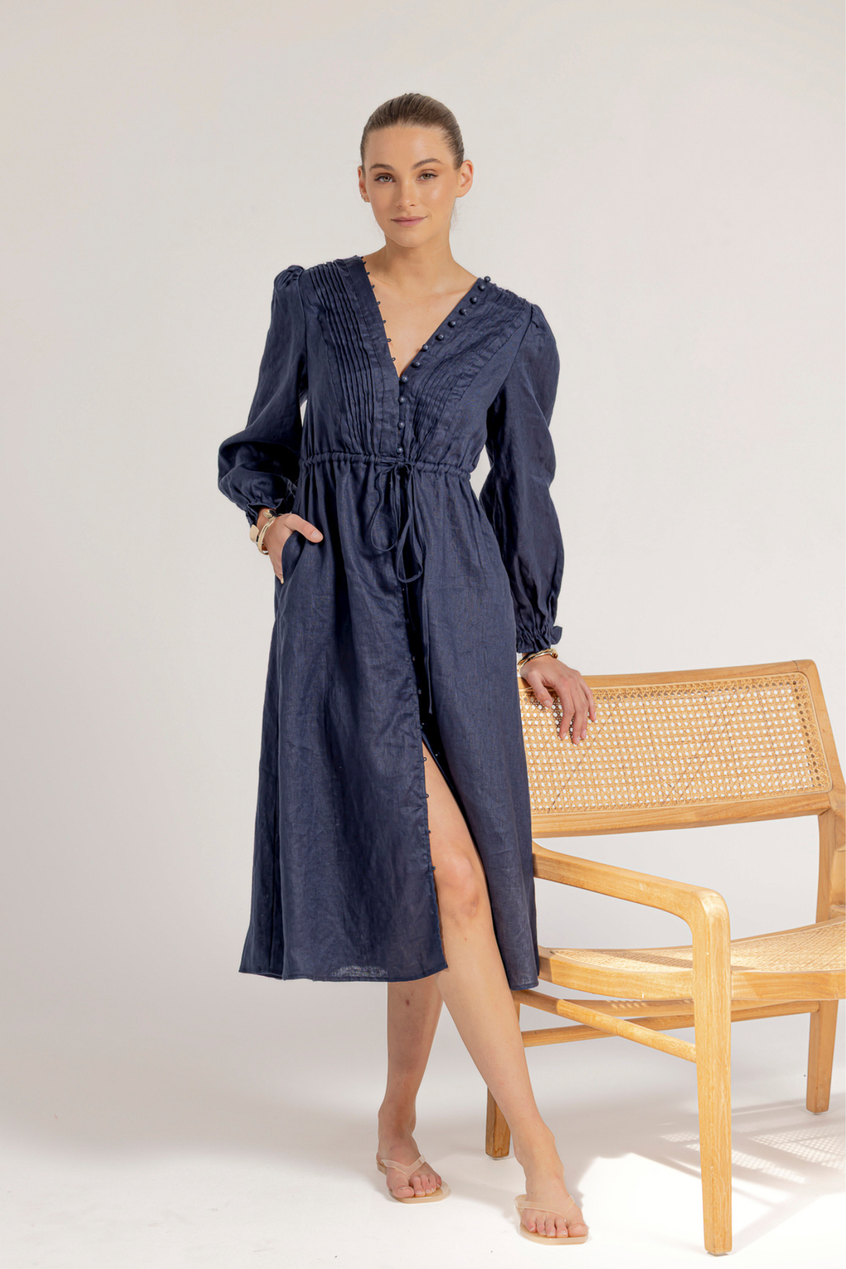 MALLORY DRESS- NAVY