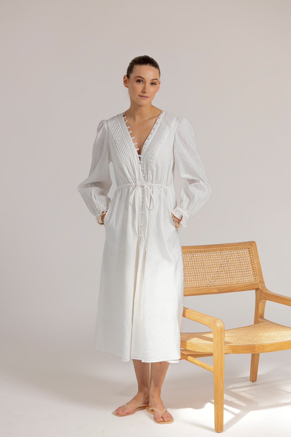 MALLORY DRESS- WHITE