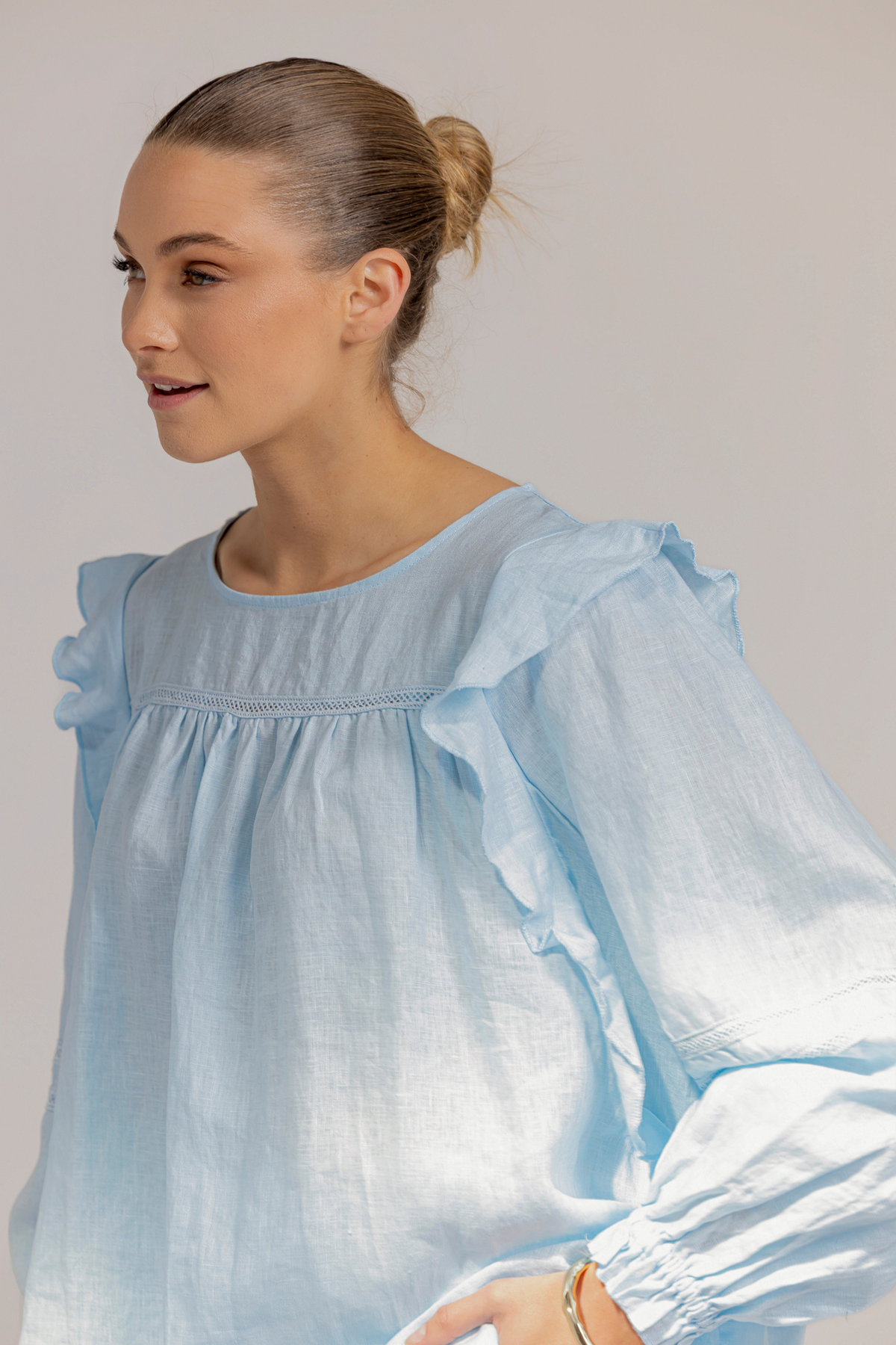 ALYSE BLOUSE- BABY BLUE