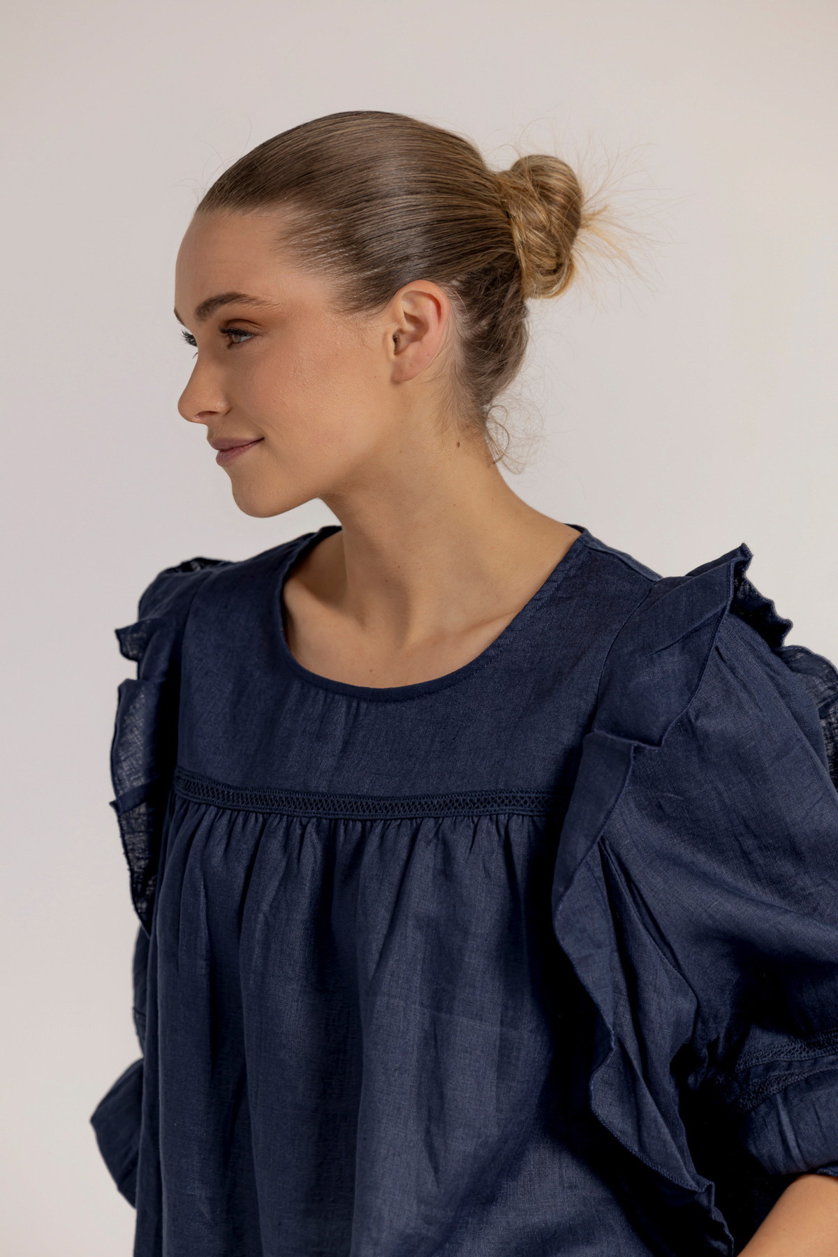 ALYSE BLOUSE- NAVY