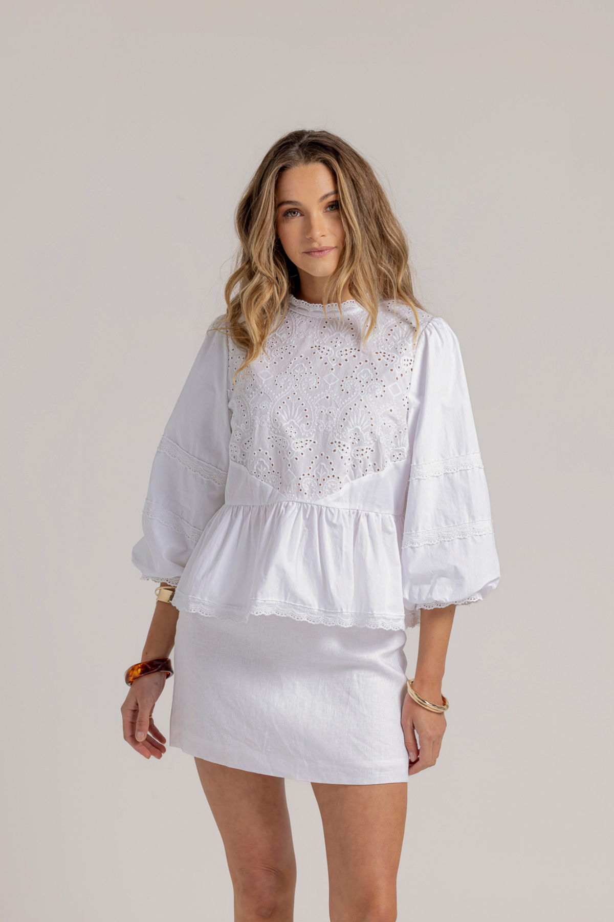 SLOANE BLOUSE - WHITE