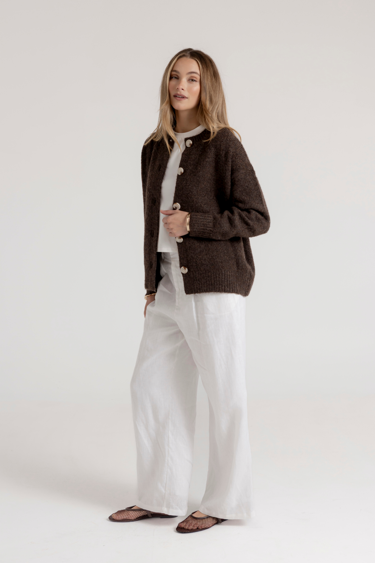 EASTON CARDIGAN - CHOCOLATE