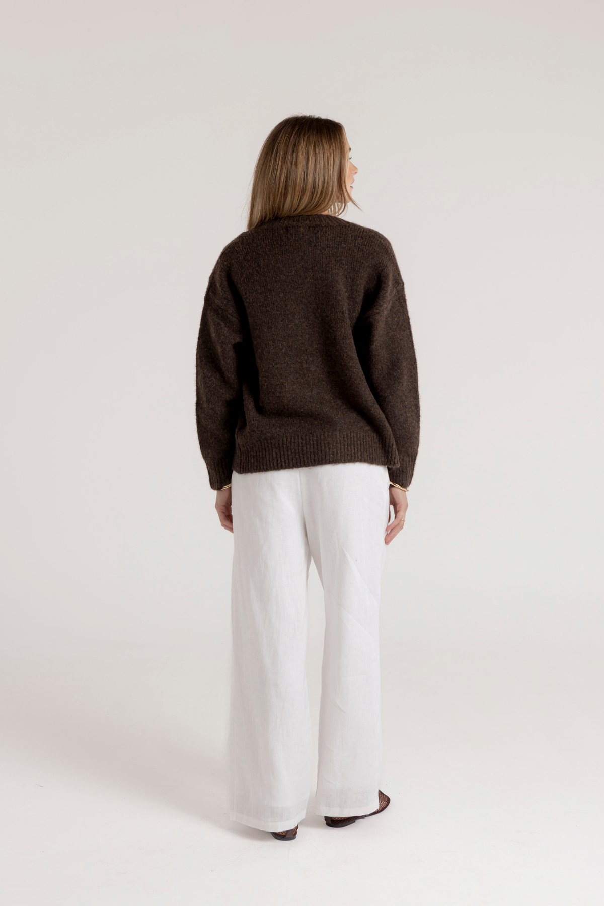 EASTON CARDIGAN - CHOCOLATE