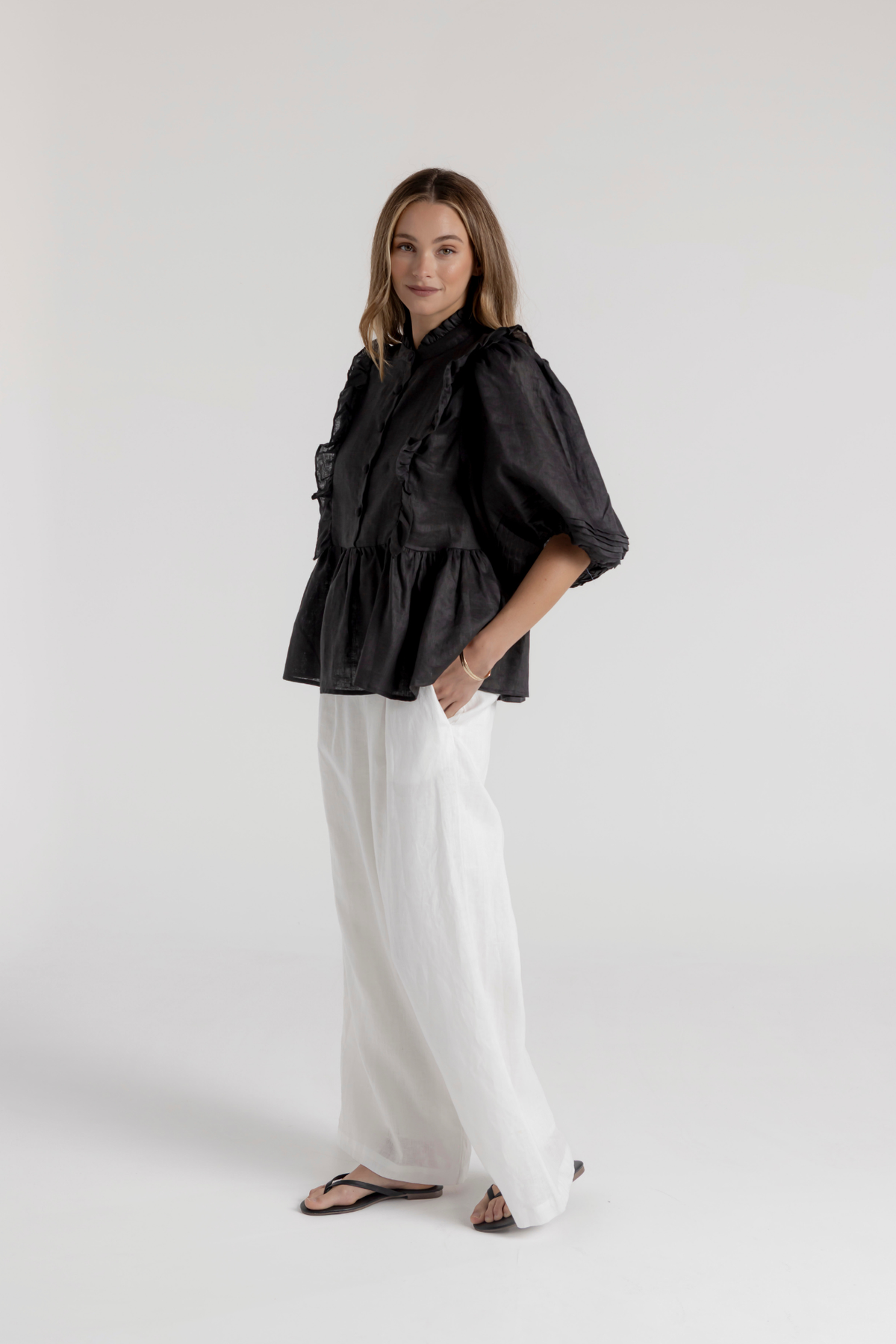 HOLLIE BLOUSE - BLACK