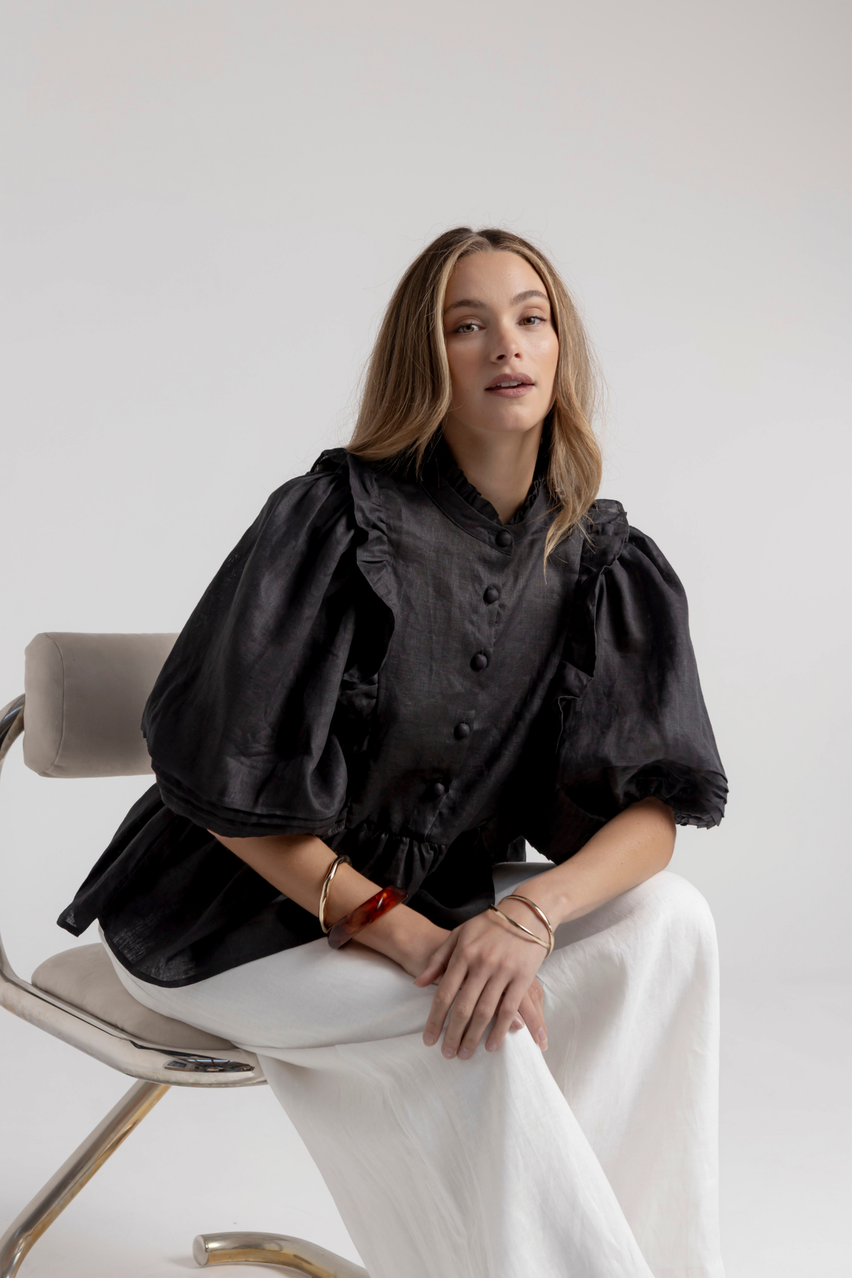 HOLLIE BLOUSE - BLACK