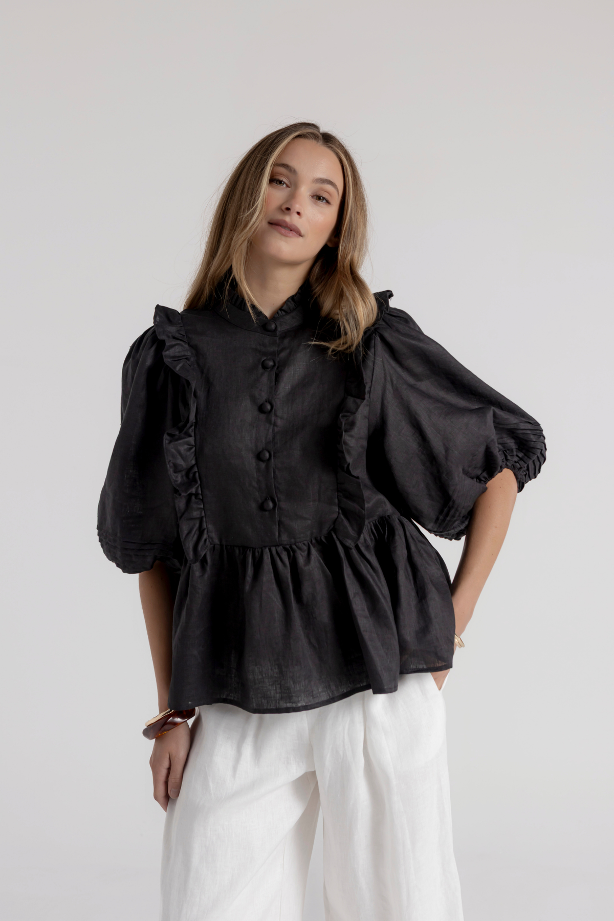 HOLLIE BLOUSE - BLACK