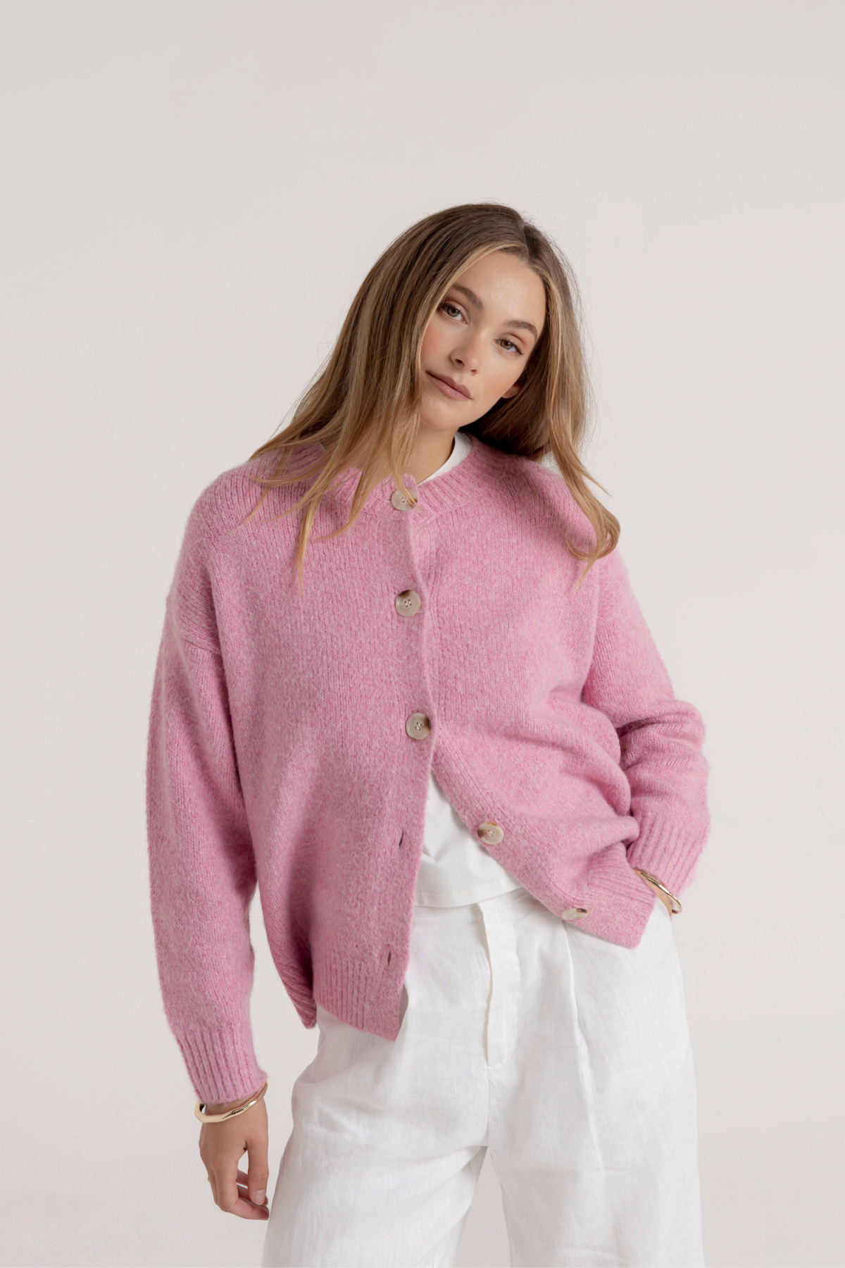 EASTON CARDIGAN - BUBBLEGUM