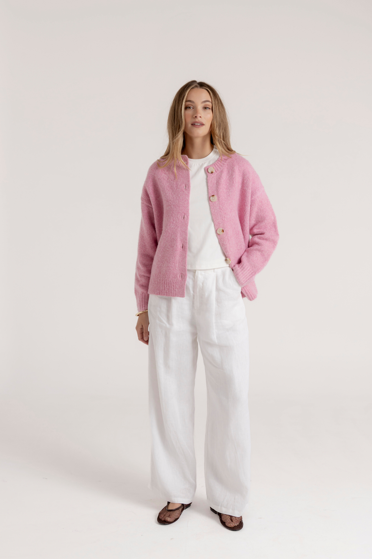 EASTON CARDIGAN - BUBBLEGUM