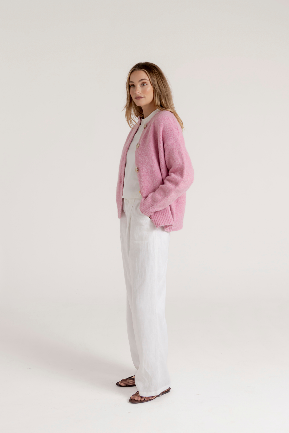 EASTON CARDIGAN - BUBBLEGUM