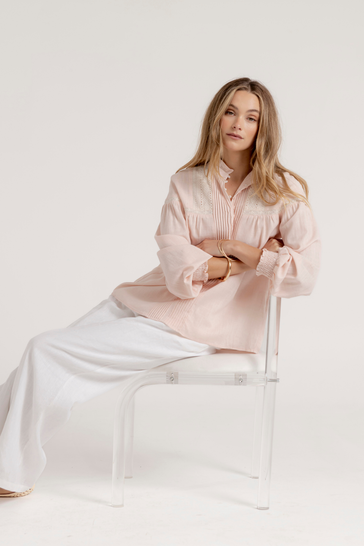ANDIE BLOUSE - SOFT PINK
