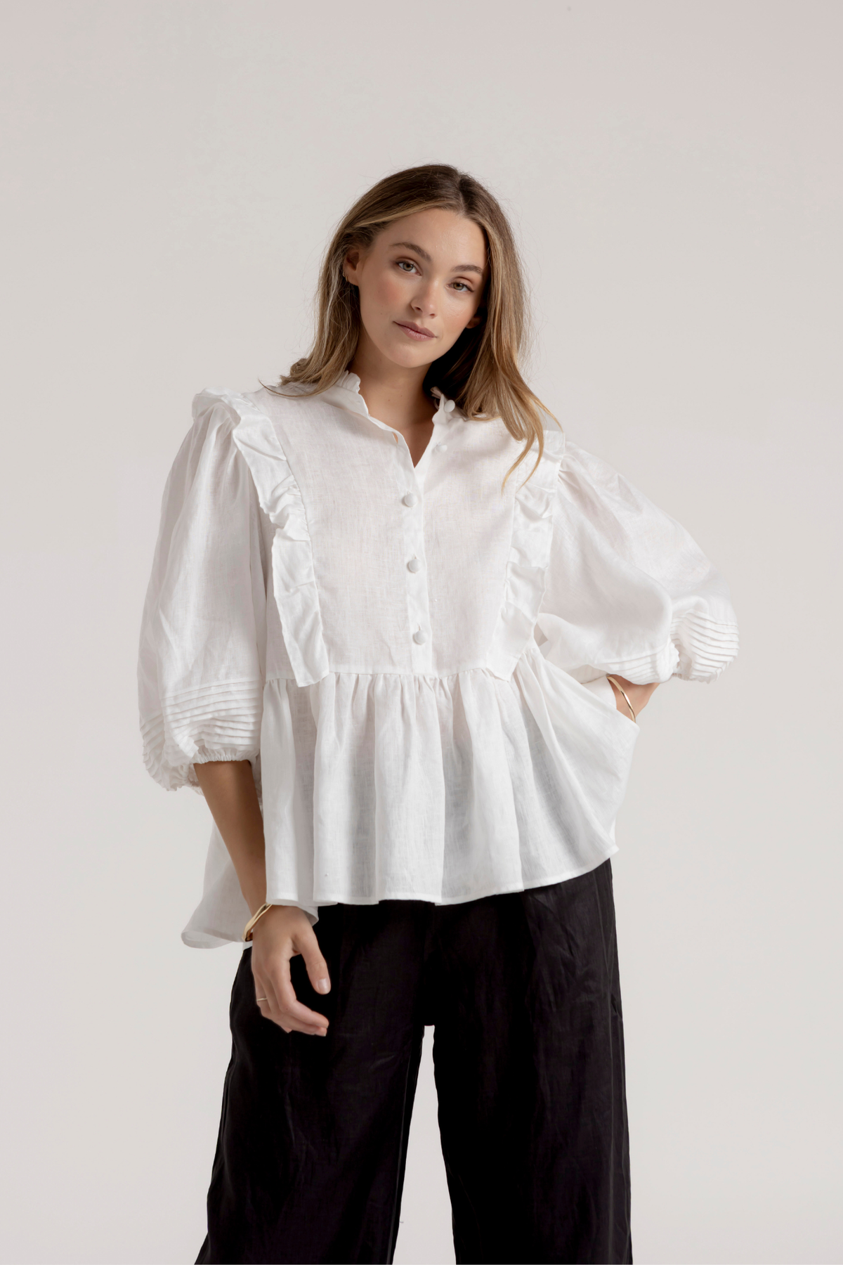 HOLLIE BLOUSE - WHITE