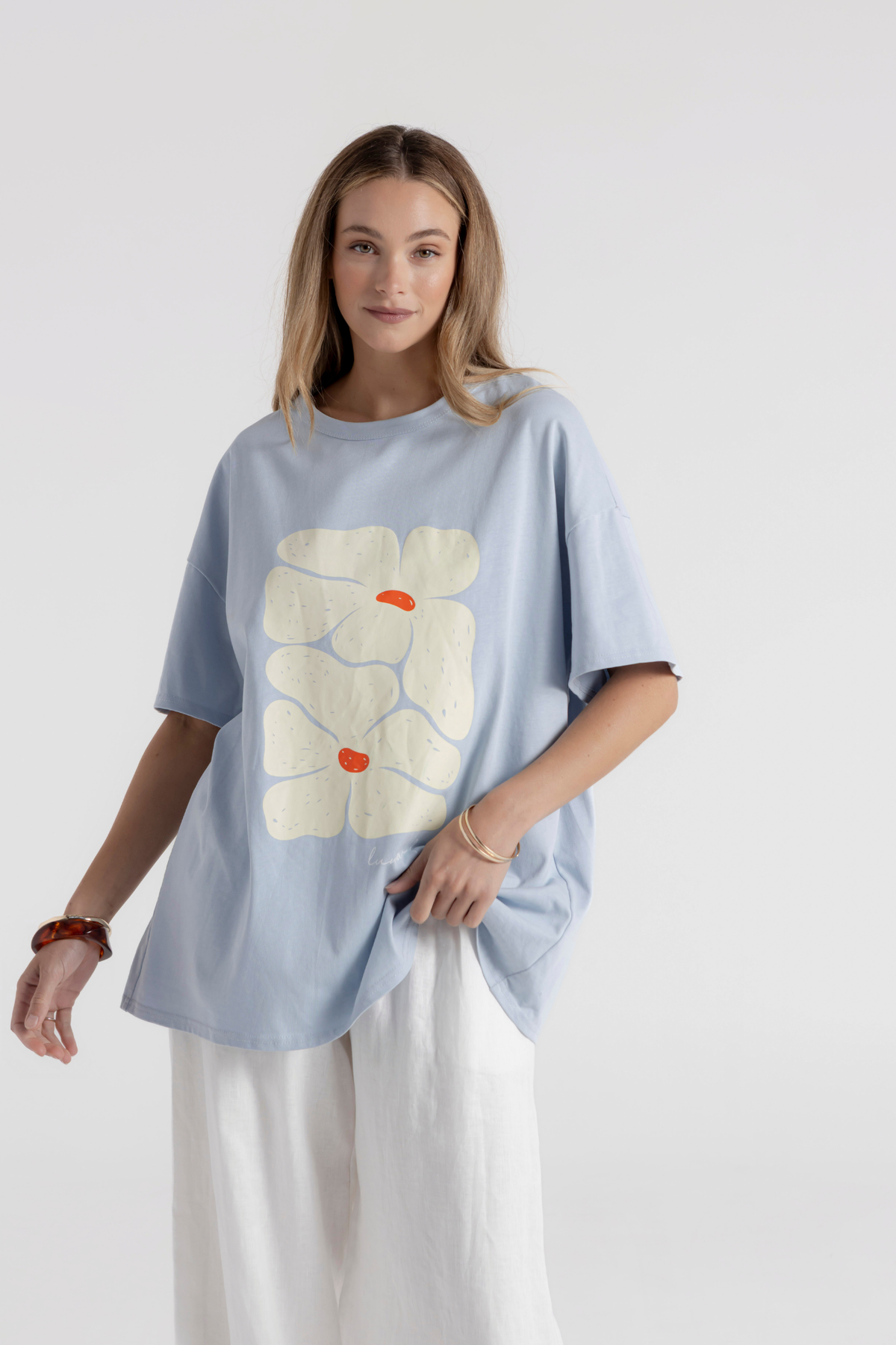 EMI TEE - PALE BLUE