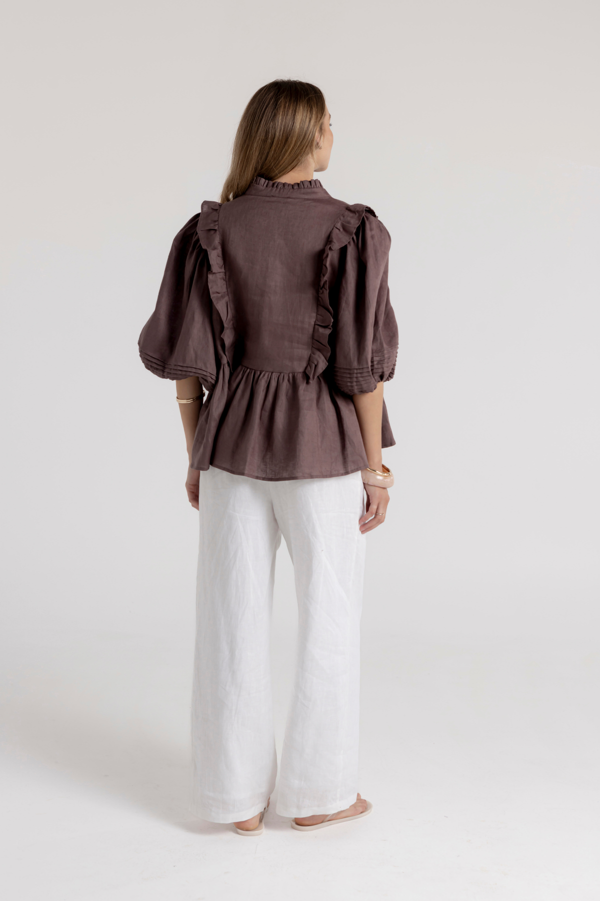 HOLLIE BLOUSE - MOCHA