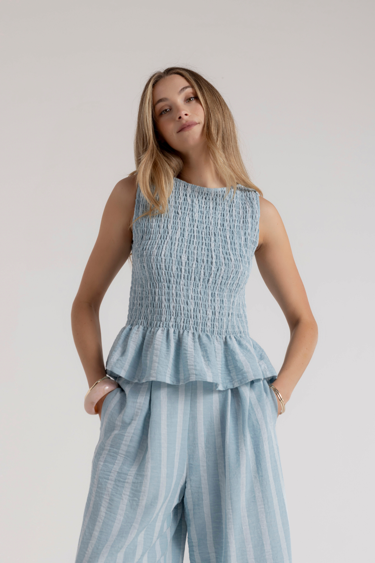 PENELOPE TOP - SKY BLUE