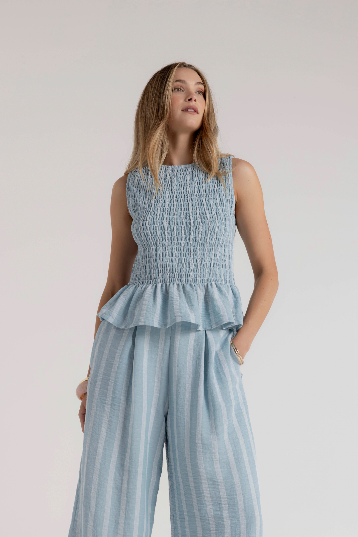 PENELOPE TOP - SKY BLUE