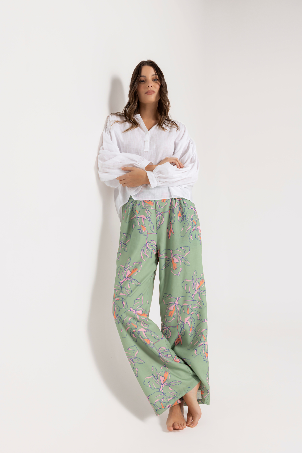 TATUM PANT - GREEN FLORAL