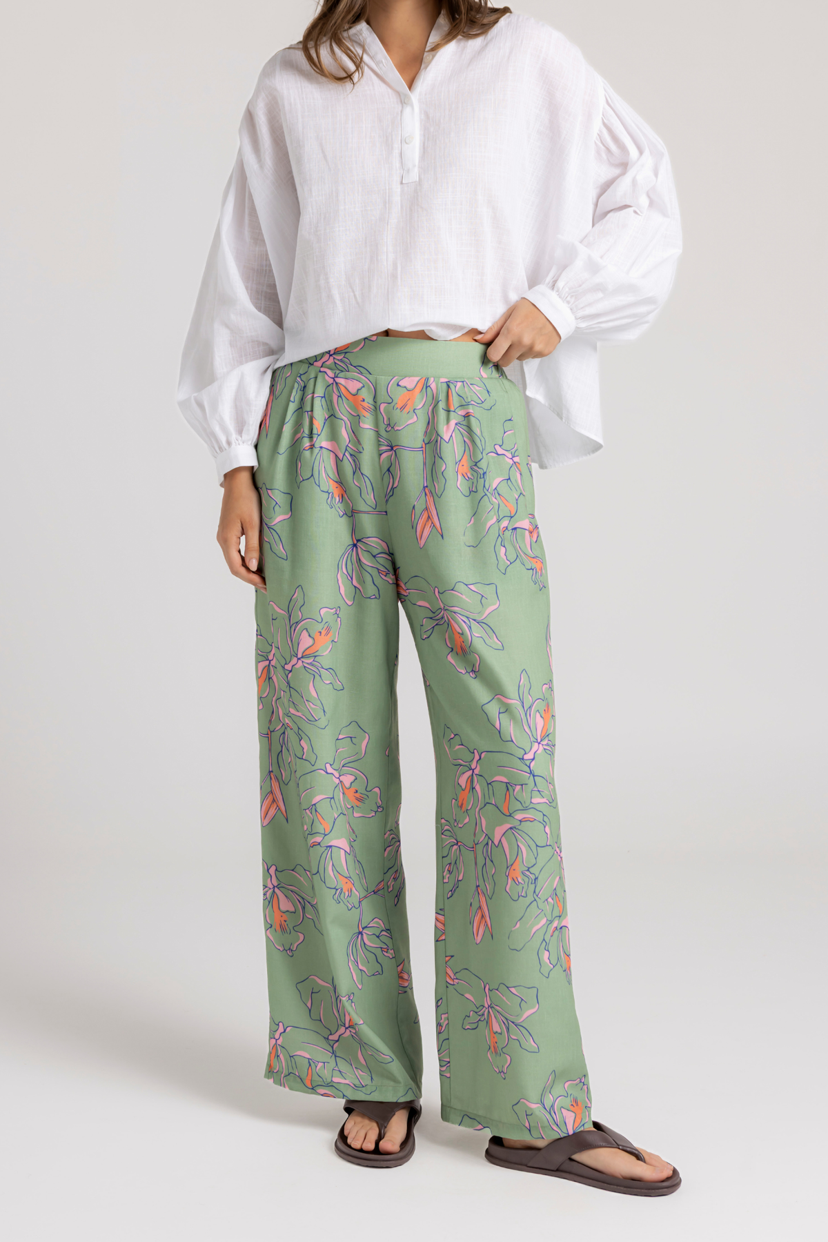 TATUM PANT - GREEN FLORAL