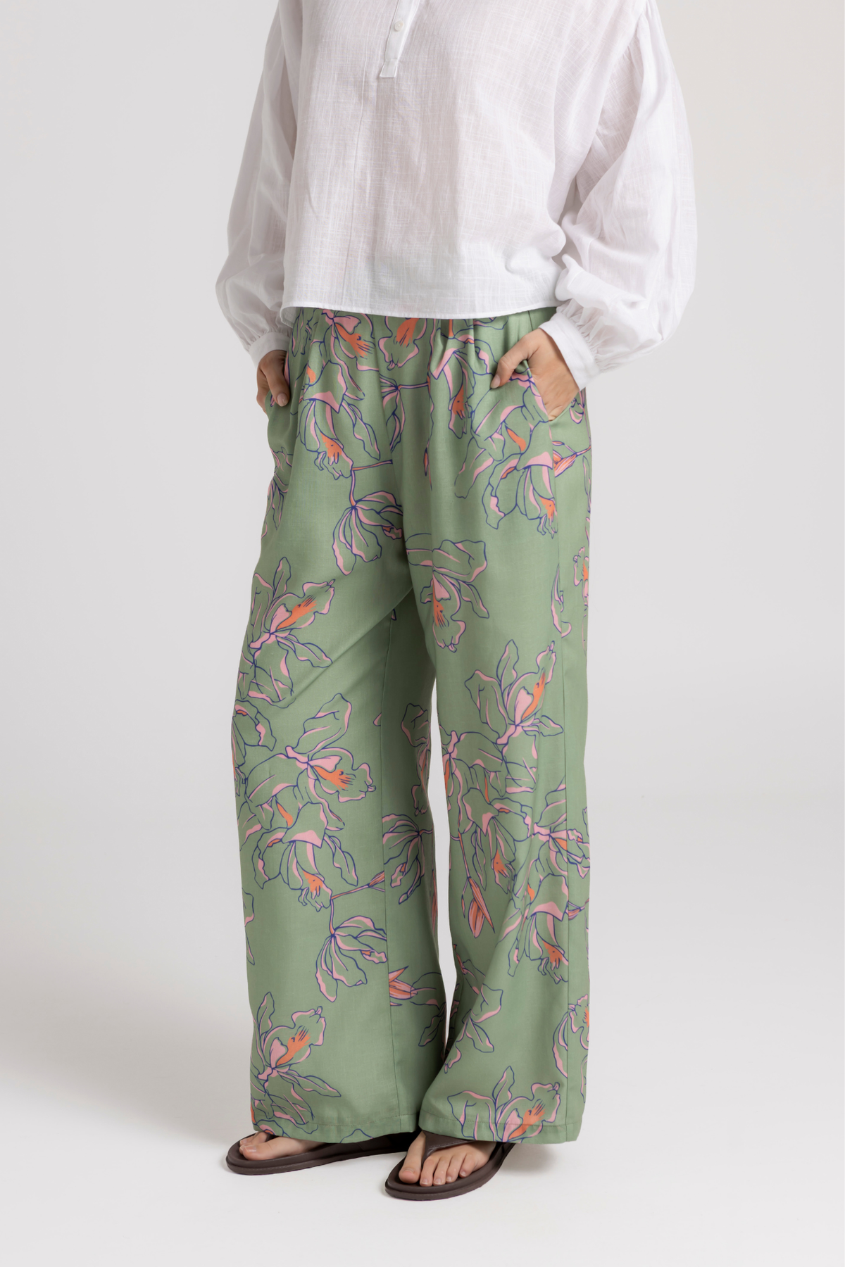 TATUM PANT - GREEN FLORAL
