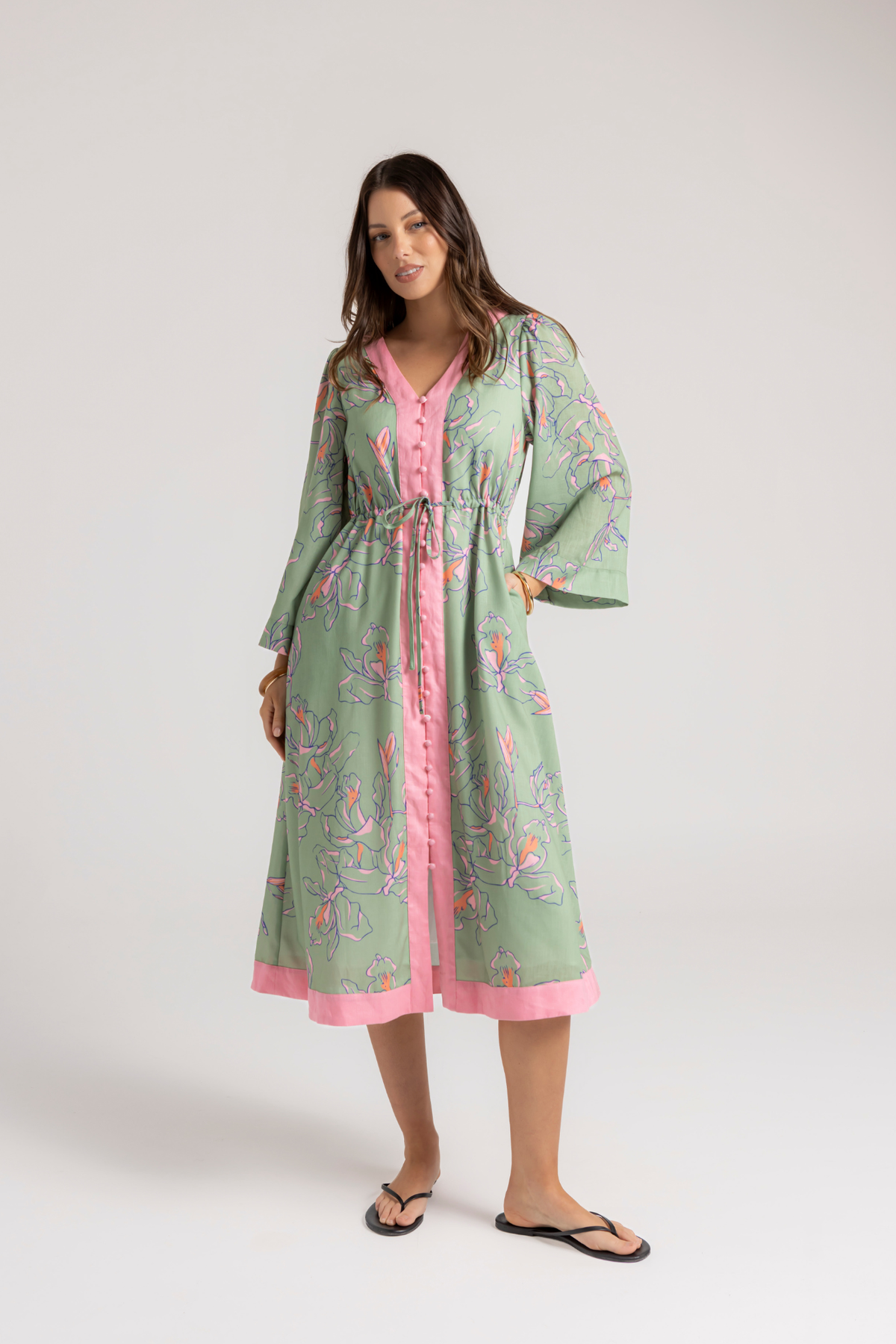 YASMIN DRESS - GREEN FLORAL