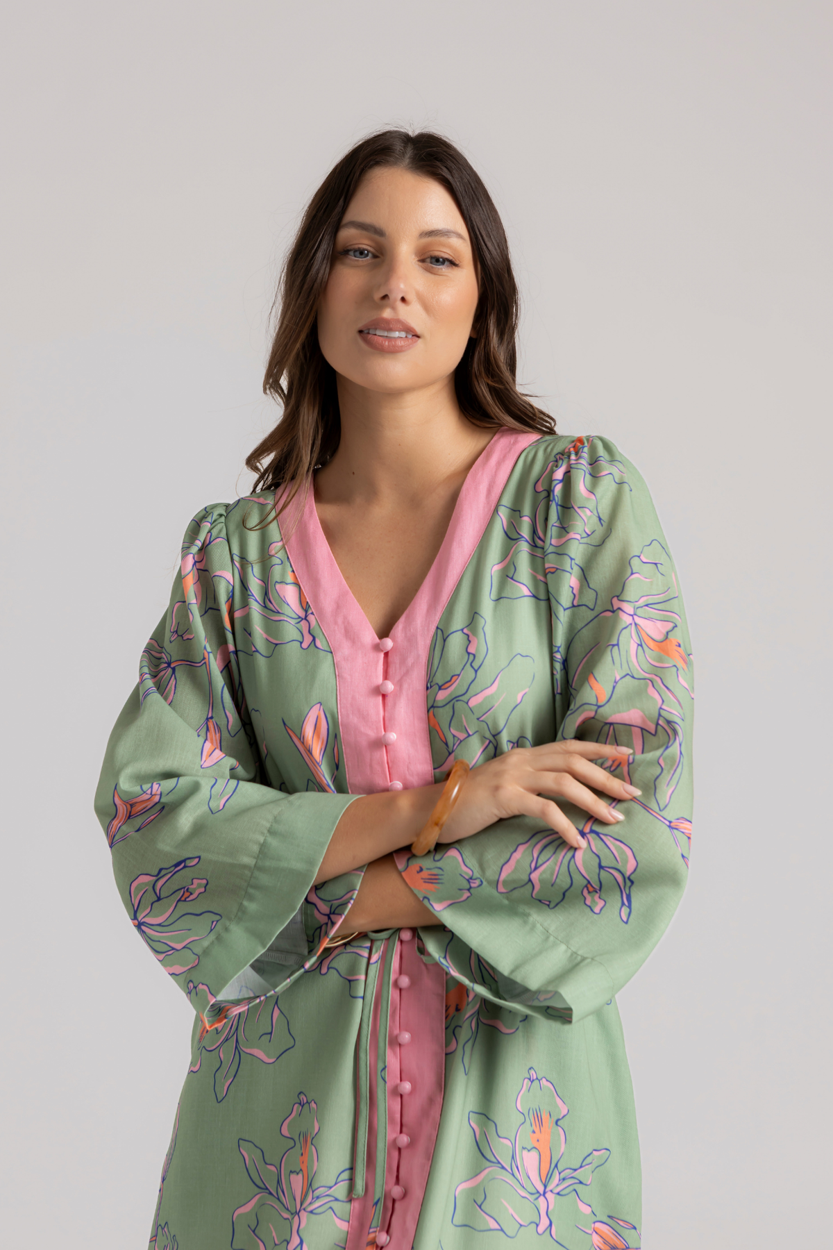 YASMIN DRESS - GREEN FLORAL