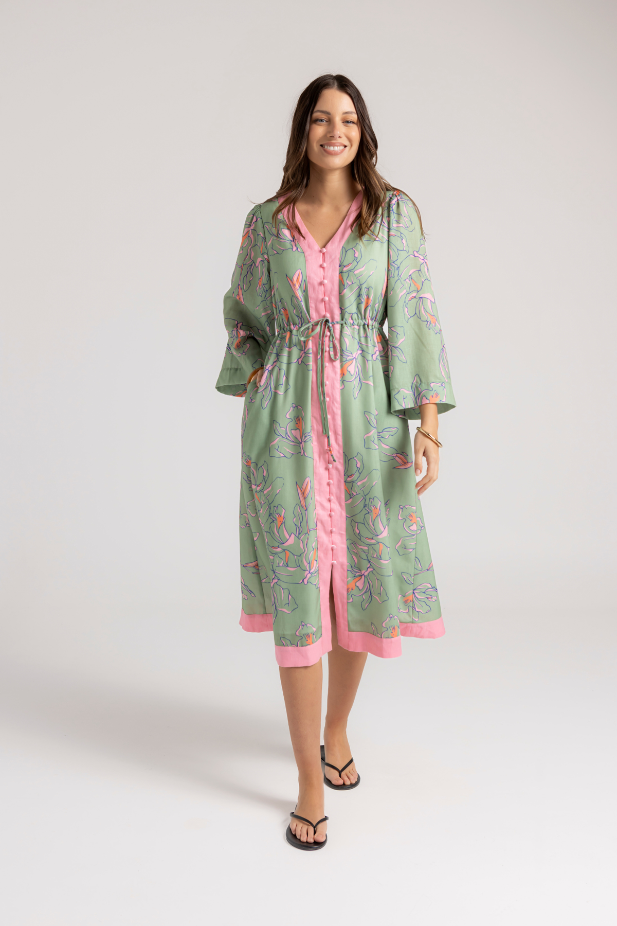 YASMIN DRESS - GREEN FLORAL