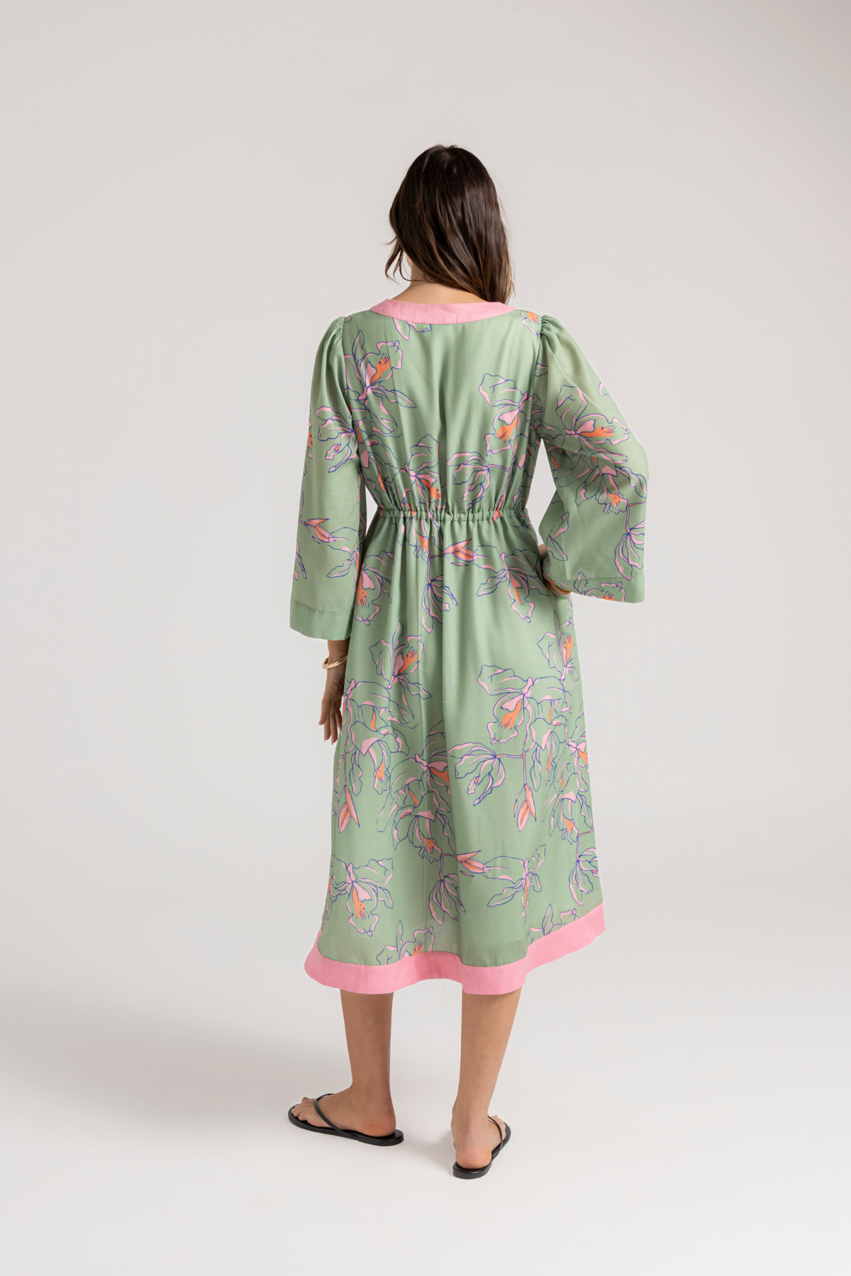 YASMIN DRESS - GREEN FLORAL