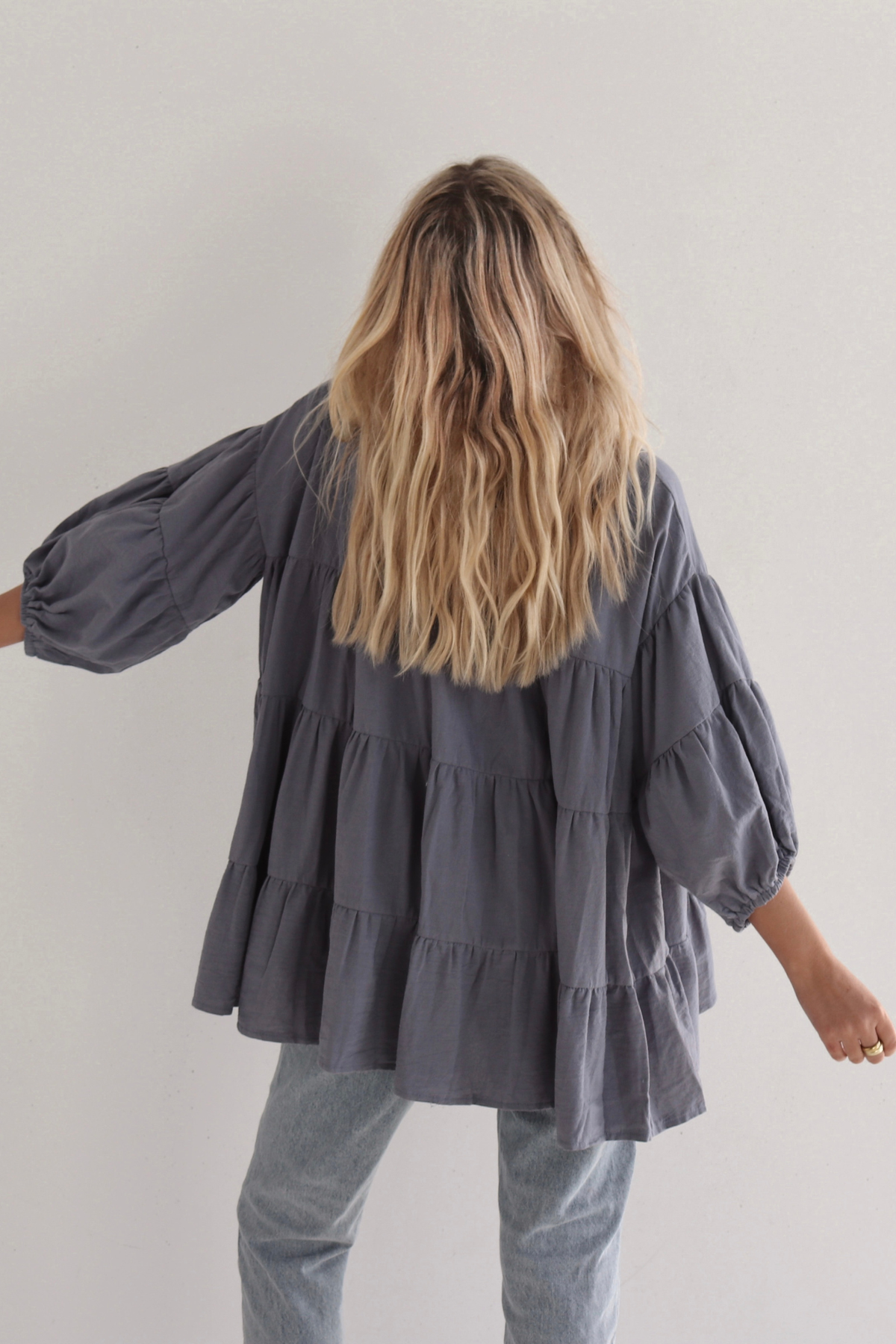MAYA BLOUSE - STEEL
