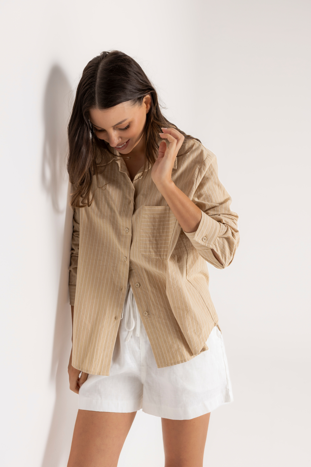 SAMMY LINEN SHORT - WHITE