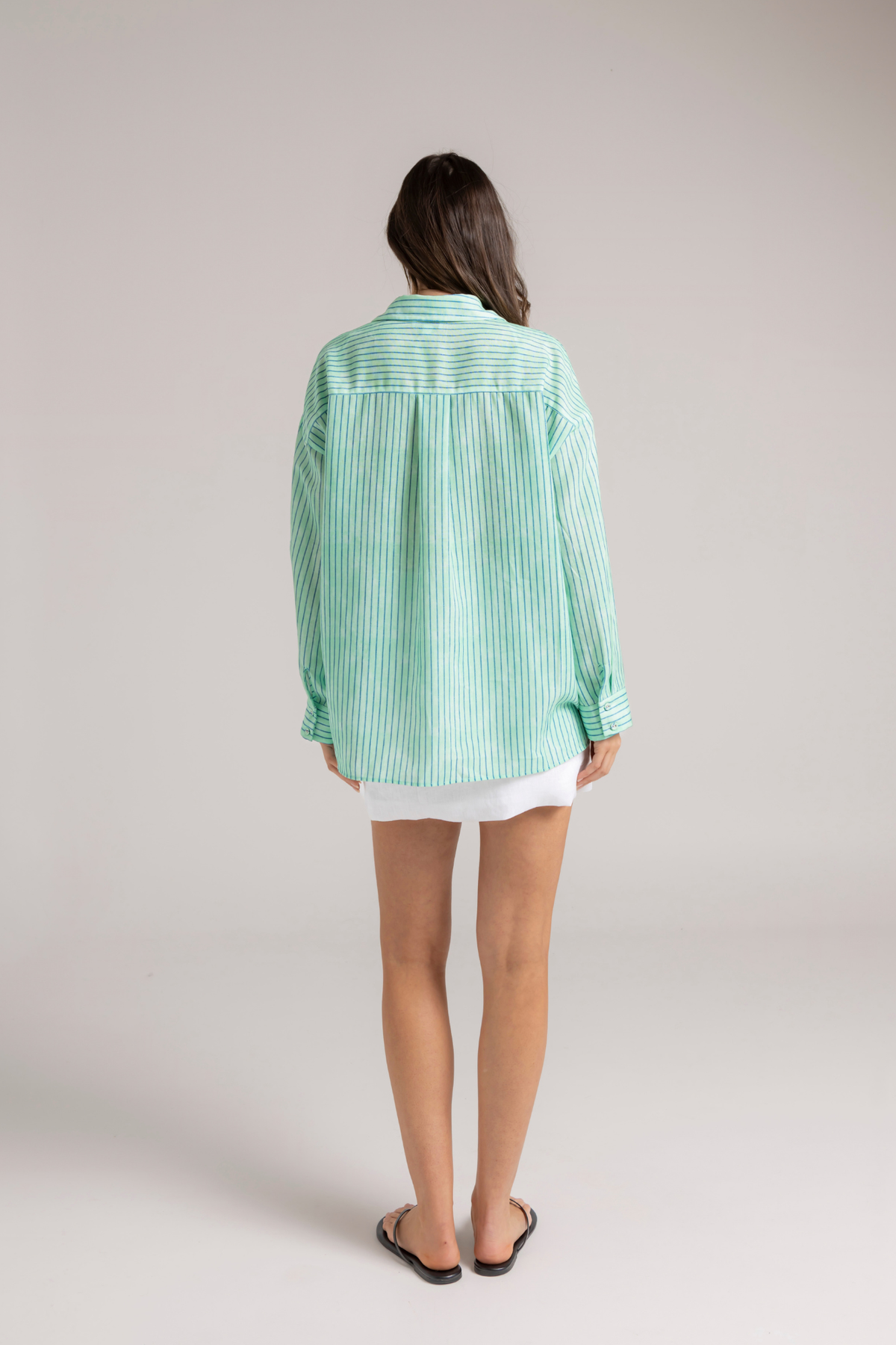 RANI SHIRT - GREEN STRIPE