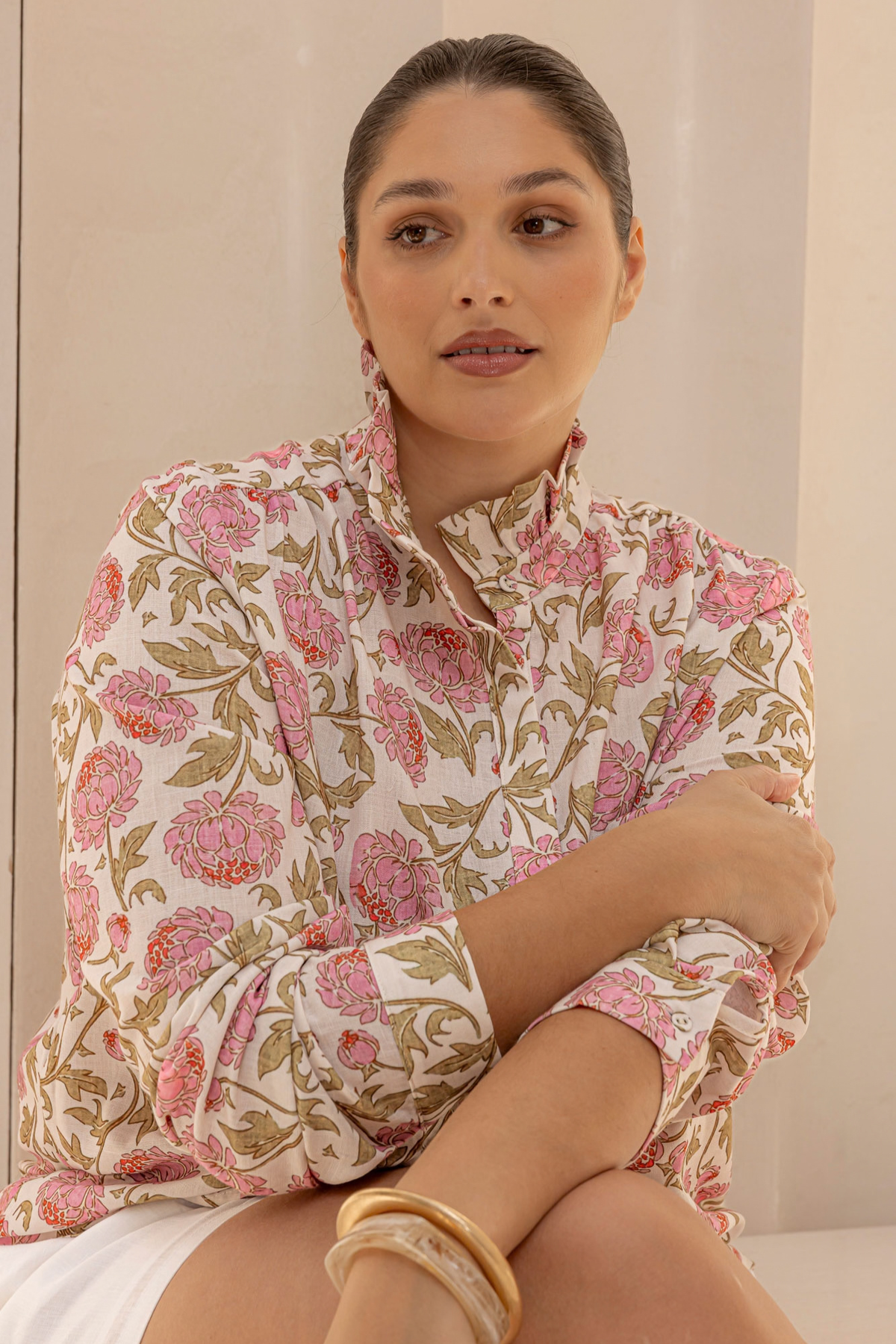 AMARA SHIRT - PINK FLORAL
