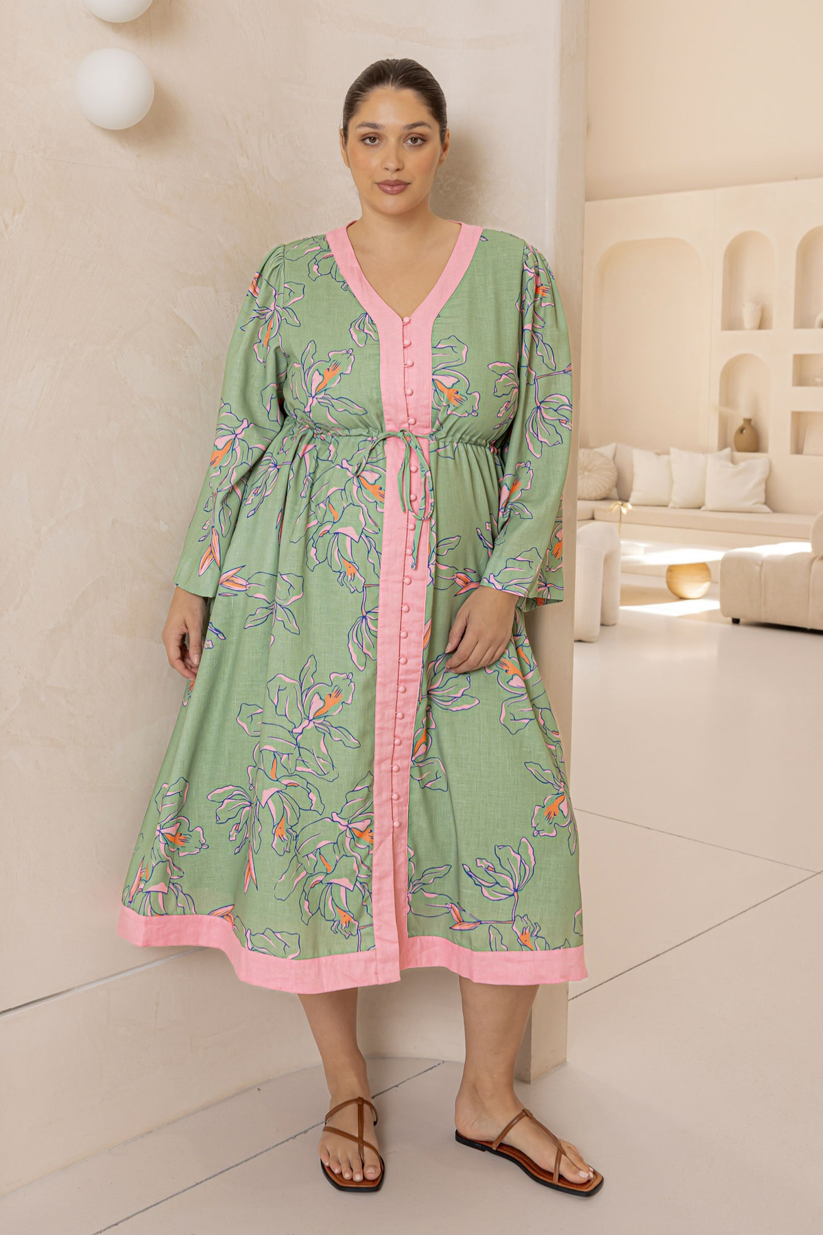 YASMIN DRESS - GREEN FLORAL