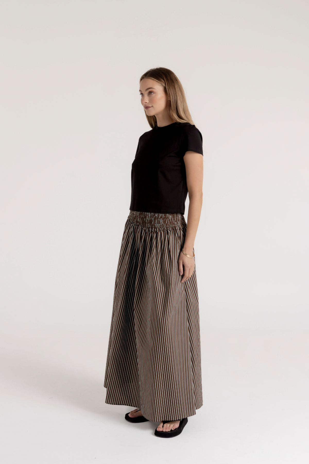 HALLIE SKIRT - CHOCOLATE/MINT
